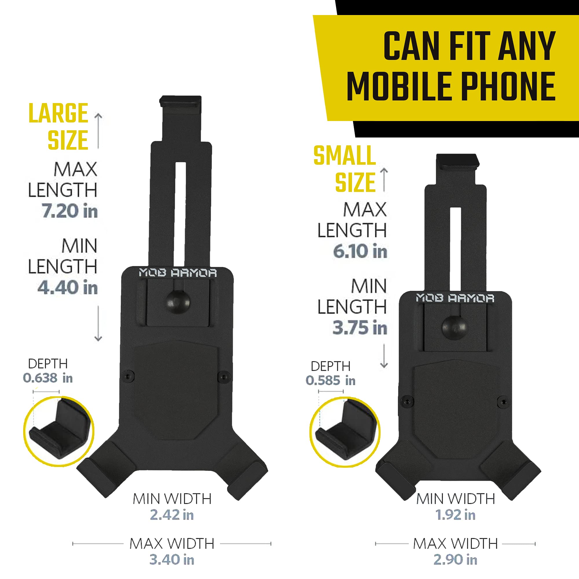 Heavy Duty Magnetic Phone Mount for Car - Universal Car Phone Holder for iPhone & Android, Strong Magnet for Off-Road & Commercial Vehicles, Durable Cell Phone Car Accessories for Women & Men - Perfect for Road Trips, Commuting & Hands-Free Navigation