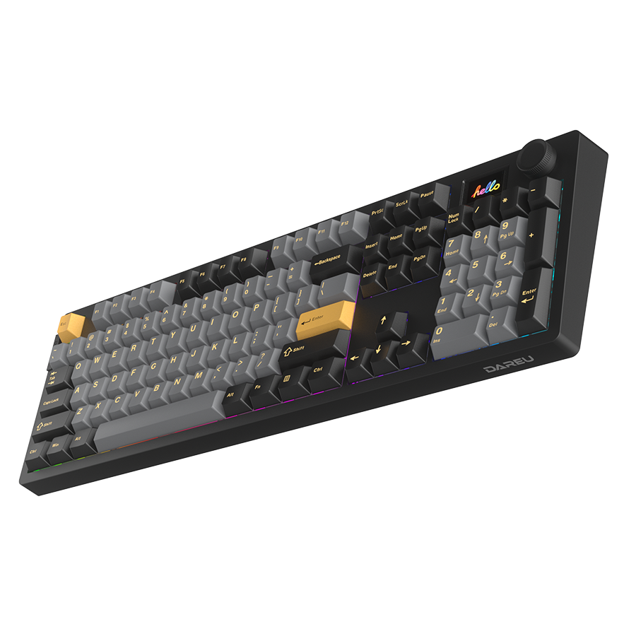 DAREU A104X 8K Wired Mechanical Gaming Keyboard - Full Size RGB Backlit with Blue Switches for PC, Mac, PS5 - Perfect for FPS, MOBA & Typing Gamers