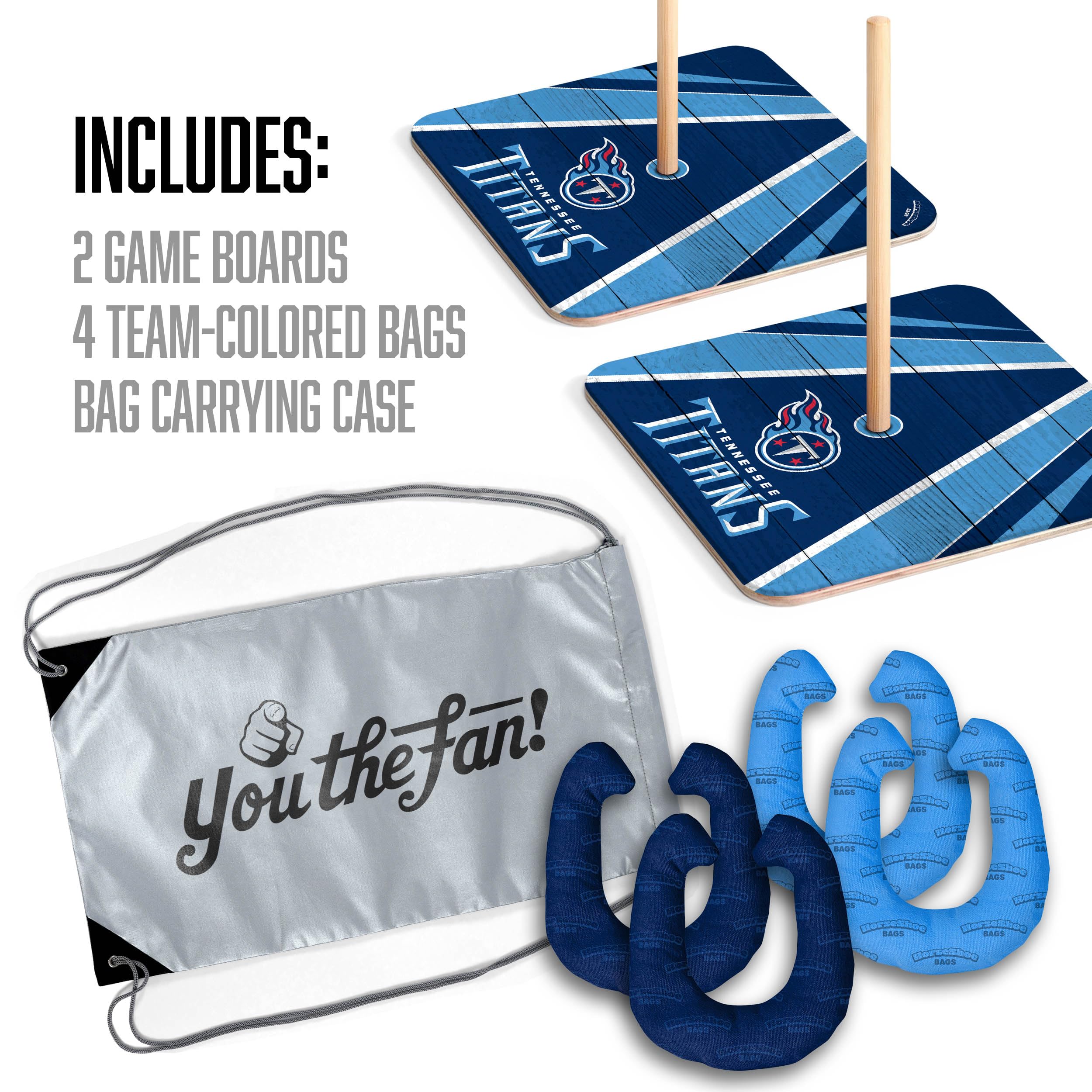 Official Tennessee Titans Horseshoe Crossbody Bag - Licensed NFL Fan Gear for Game Day & Tailgating