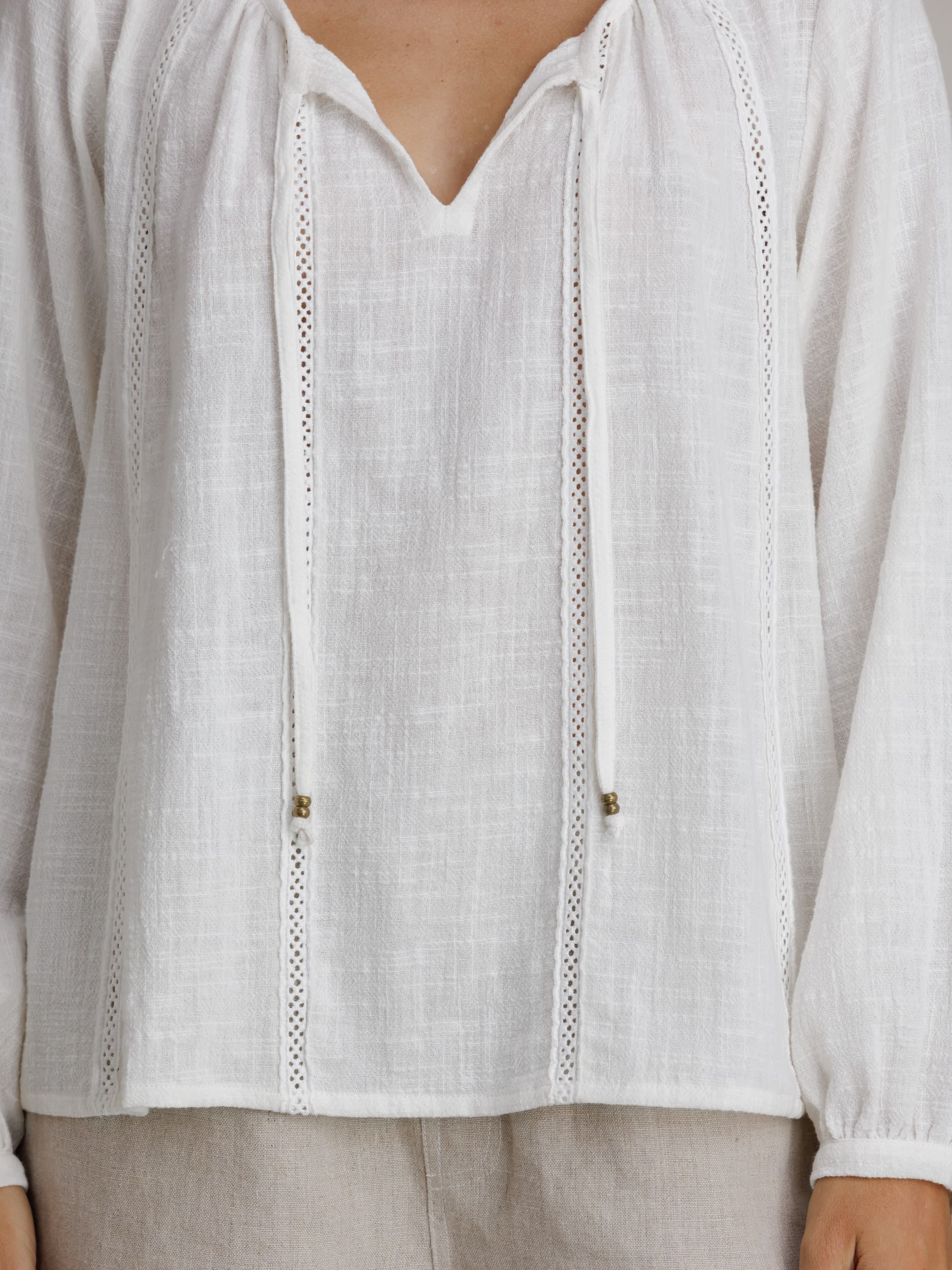 Premium Jasmine Cotton Blouse for Women - Soft & Breathable Coconut Button Shirt - Perfect for Office Wear, Summer Outfits & Casual Occasions