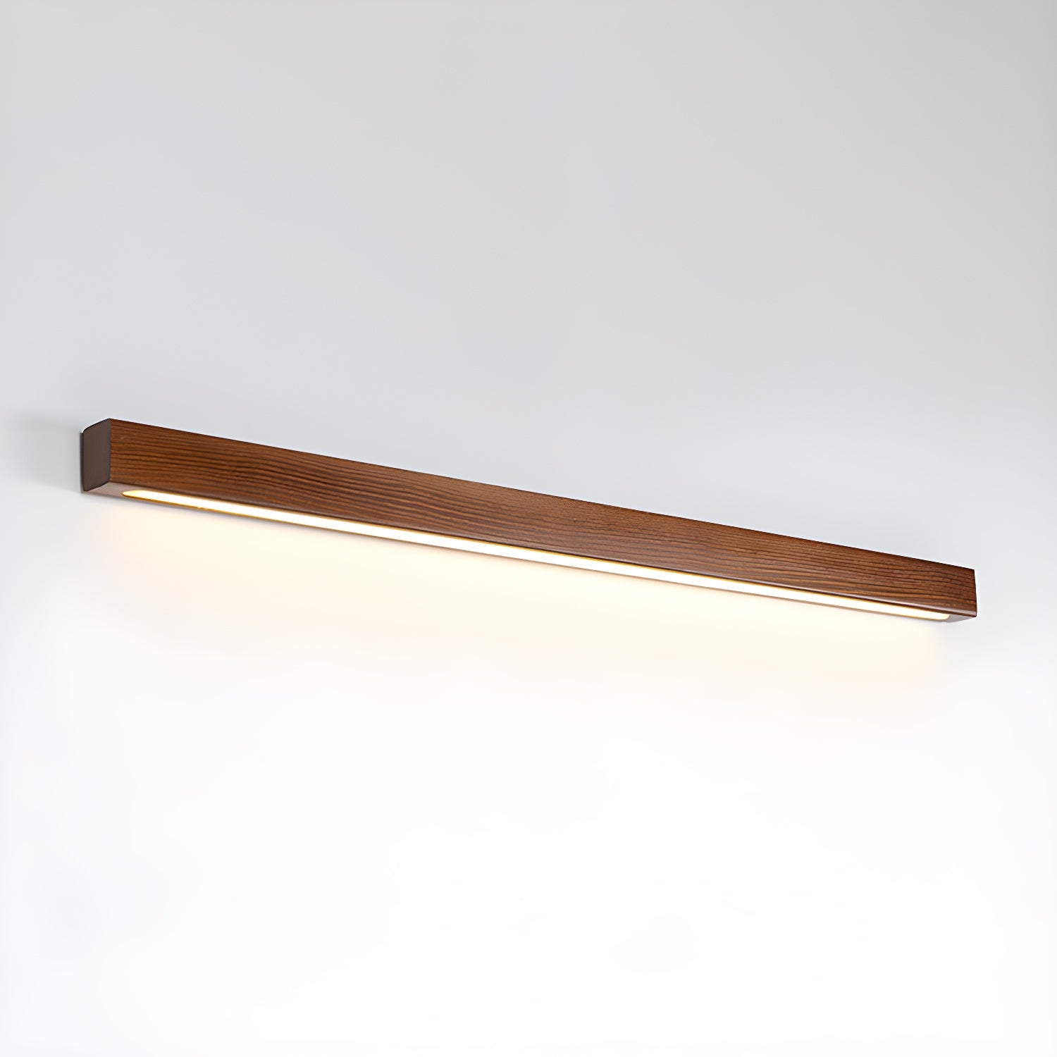 Arlo Linear Wood Wall Light - Modern Wooden LED Wall Sconce for Bedroom, Living Room & Hallway - Warm White Dimmable Lighting Fixture for Home Decor