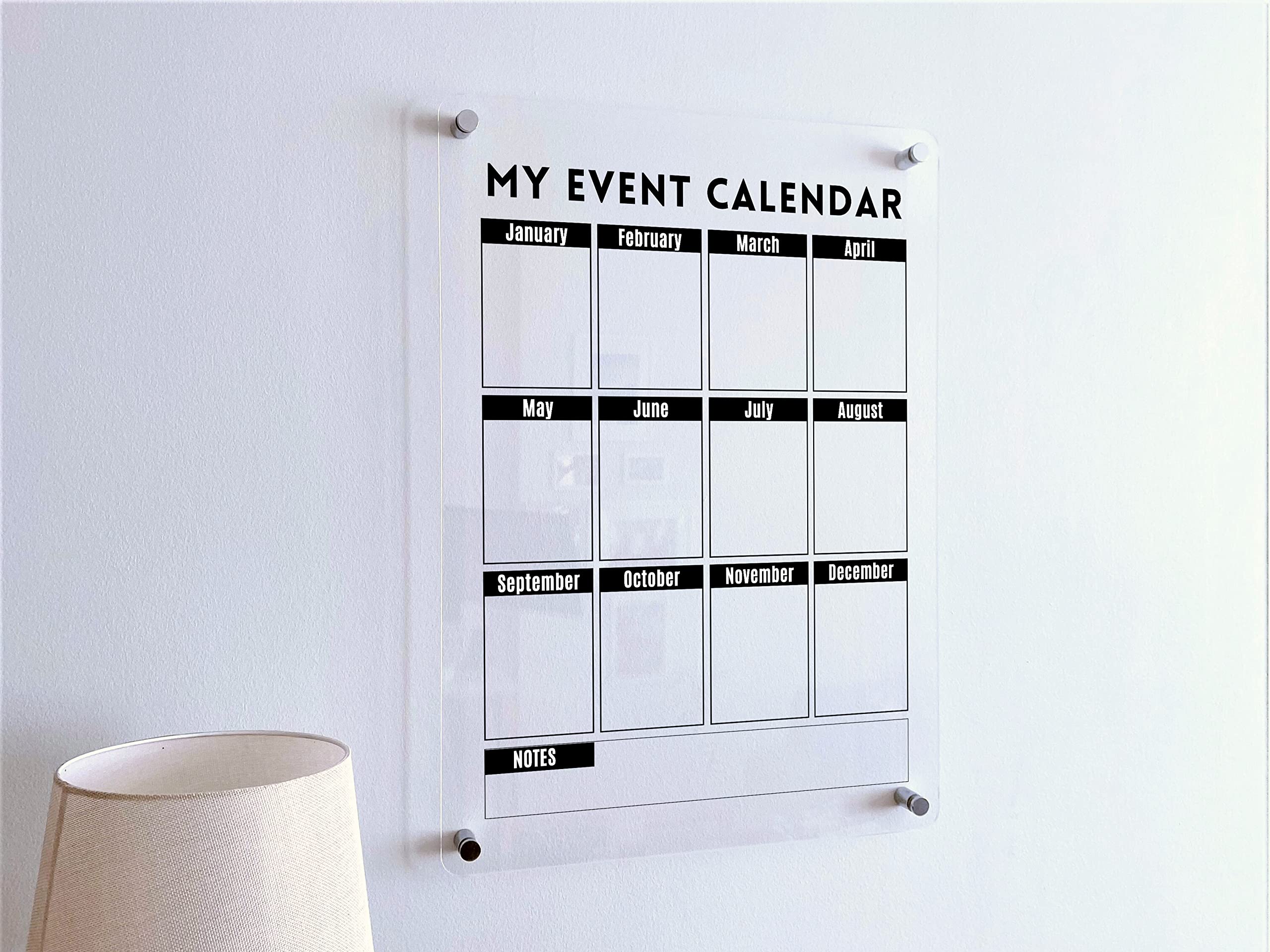 Personalized Acrylic Dry Erase Monthly Calendar 2025 - Custom Week Planner & Wall Decor for Home Office Organization | Perfect for Scheduling, Goal Tracking & Family Planning