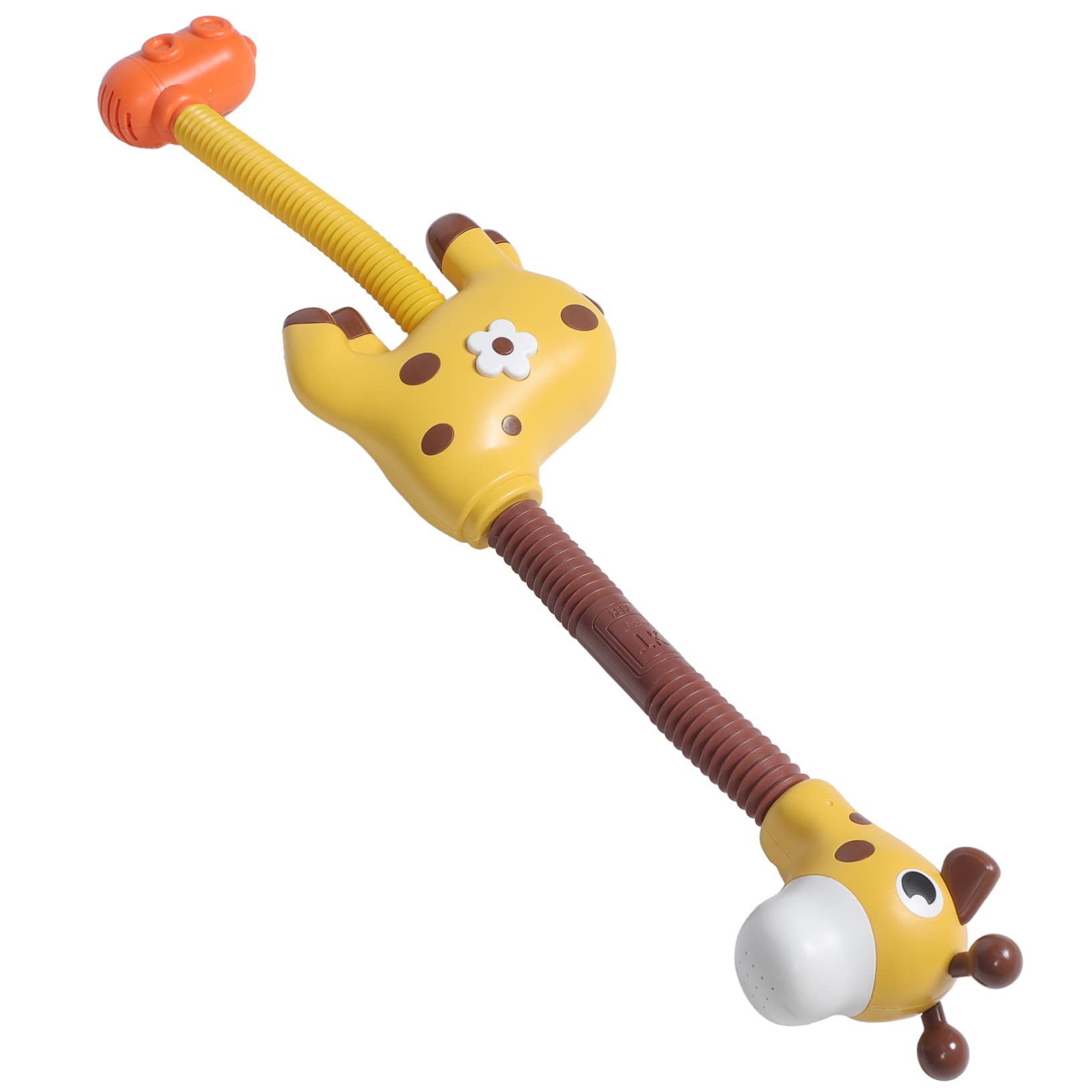 Angoily 2-Pack Giraffe Shower Head Bath Toys for Kids - Fun Animal-Themed Bath Sprayer with Adjustable Water Flow - Perfect for Toddler Bathtime Play & Sensory Development (Yellow Plastic)