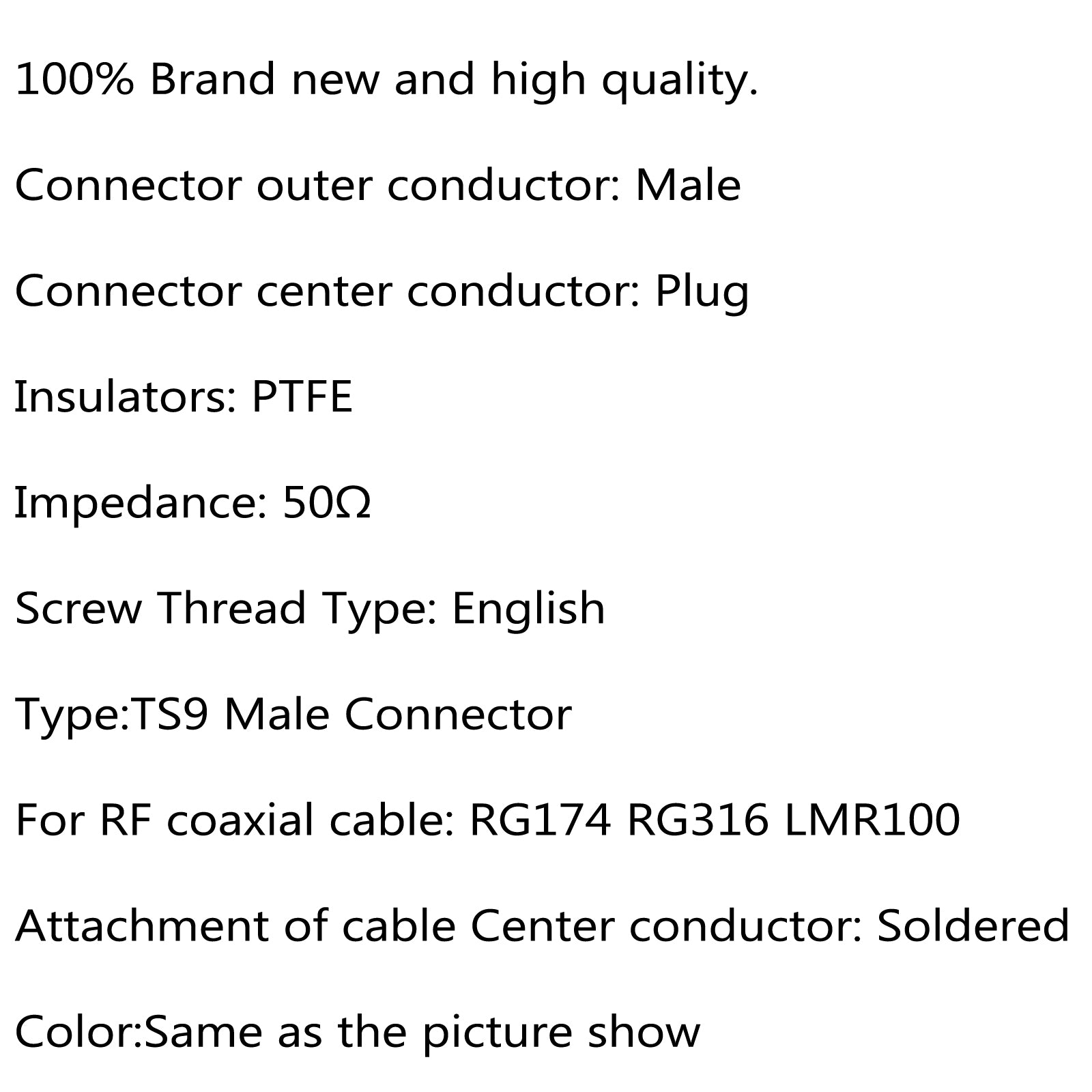 10 Pcs TS9 Male Right Angle Connector Plug 90° Crimp for RG174 RG316 LMR100 Coaxial Cable - Perfect for CCTV, Satellite TV, and Antenna Installations