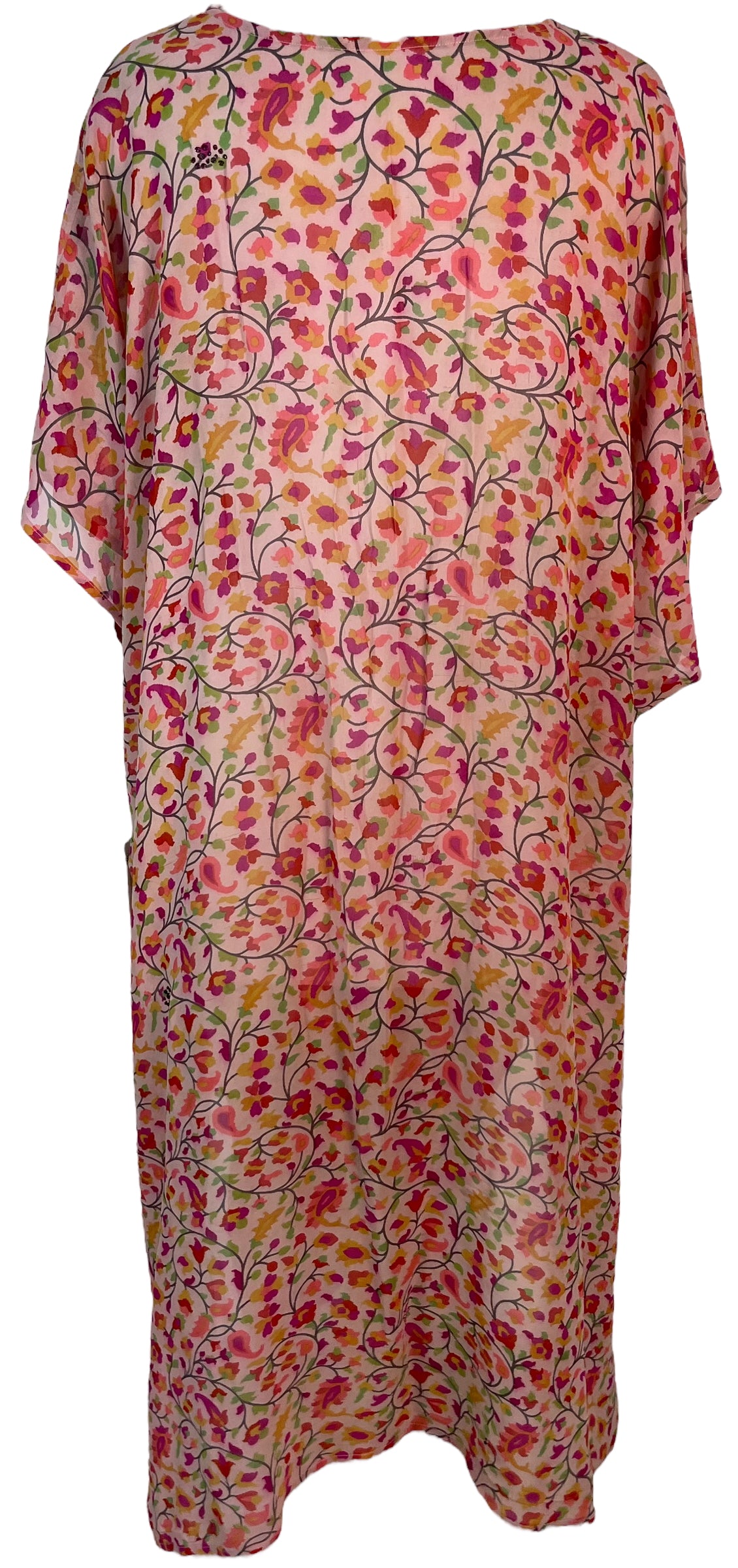 PRG6358 Sheer Wabi Sabi Pure Silk Maxi Kaftan Dress - Elegant Flowy Long Kimono Cover Up for Women - Perfect for Beach, Vacation, and Boho Chic Style