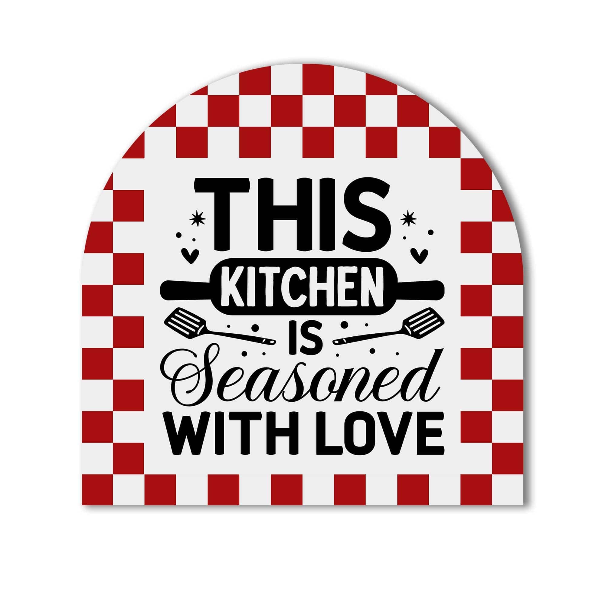 Seasoned with Love Glass Splashback - Stylish & Durable Kitchen Backsplash for Modern Homes - Perfect for Cooking, Baking & Home Decor