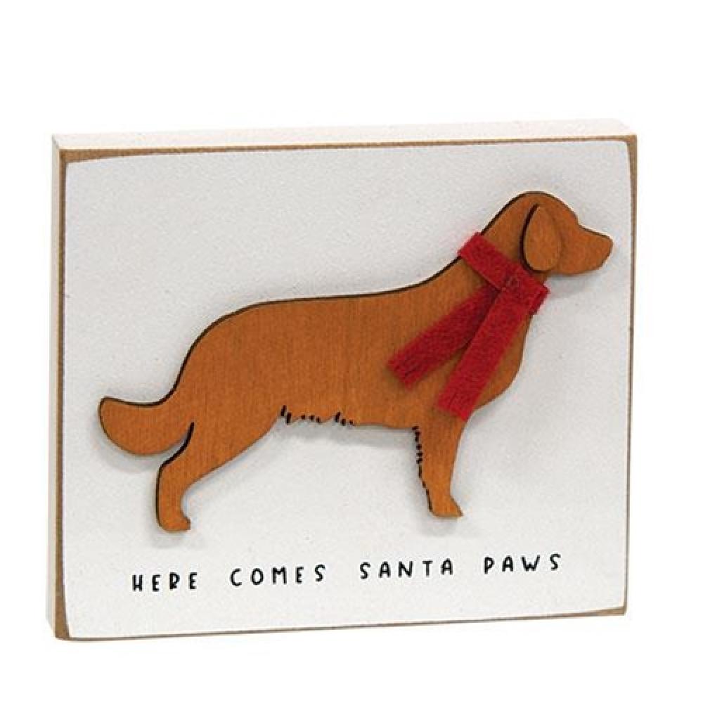Santa Paws Dog Toy - Christmas Pet Chew Block for Small & Medium Dogs - Holiday Gift for Puppies - Perfect for Playtime & Teething Relief