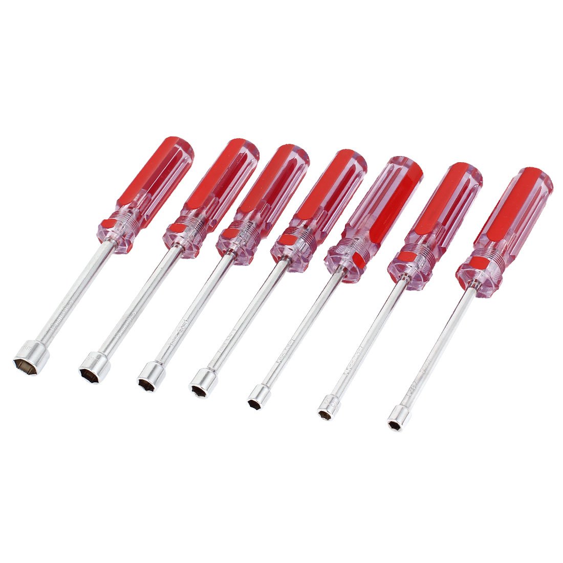uxcell 5mm-12mm Hex Nut Key Socket Wrench Screwdriver Hand Tool Set - 7 Piece Metric Allen Key Set for DIY, Furniture Assembly, Bicycle & Motorcycle Repair