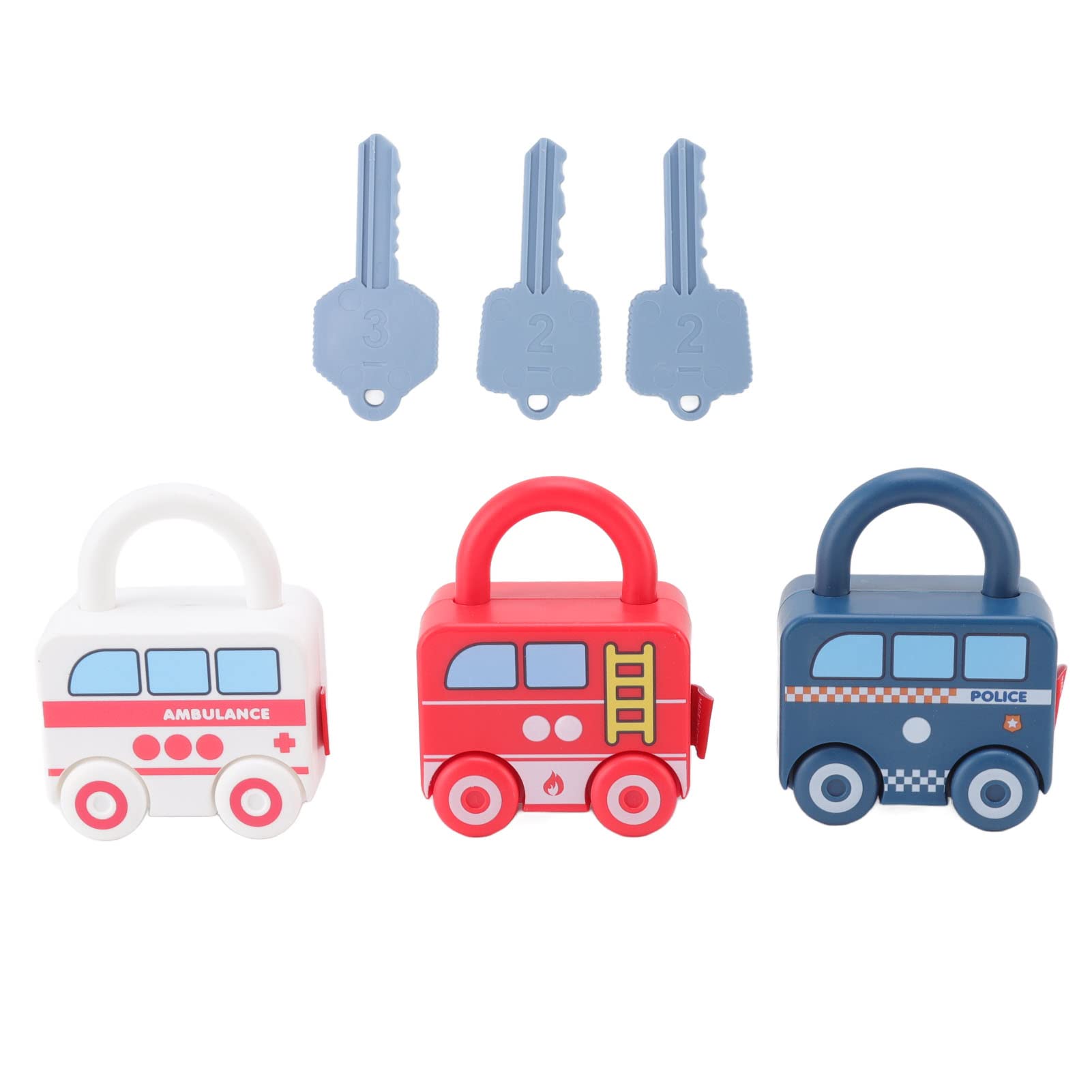 **GLOGLOW Kids Learning Locks Toy - Slideable Car Shape with Keys, Montessori Early Education Puzzle for Toddlers & Preschoolers - Perfect for Homeschooling, Daycare & Travel Play**