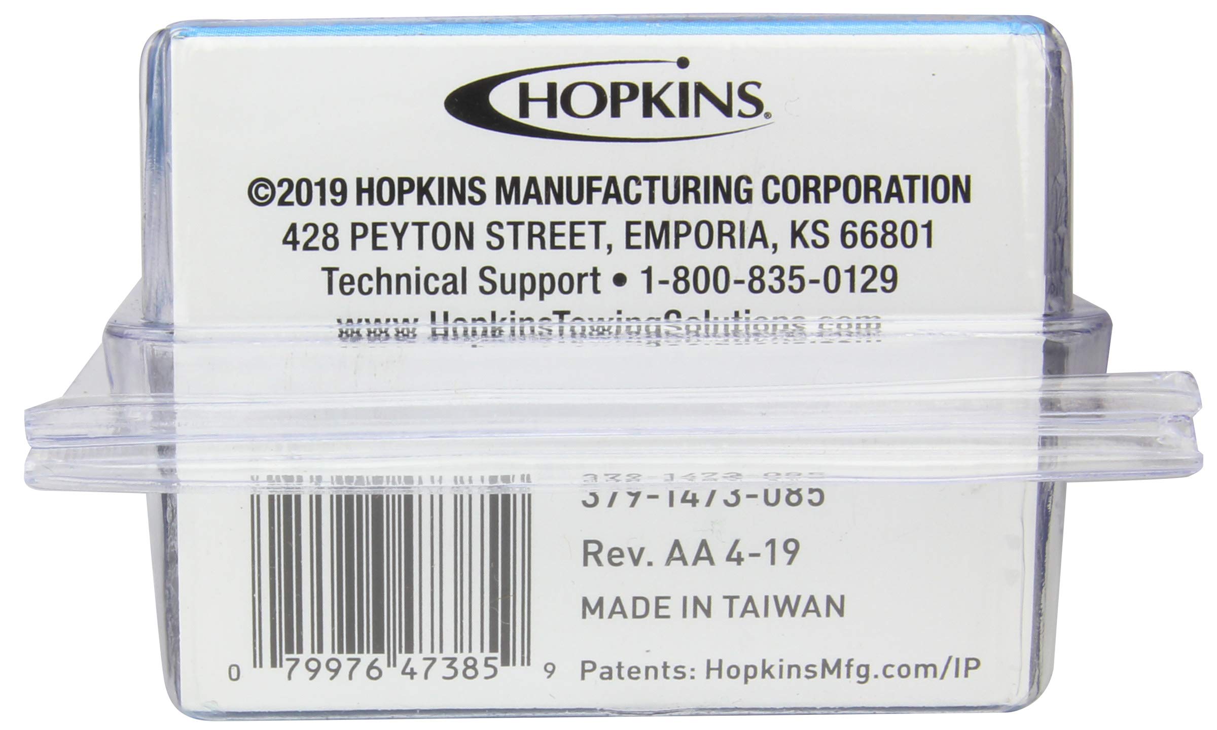 Hopkins 7 Blade to 4 Wire Flat Trailer Connector Adapter Plug - Universal Fit for Trucks, SUVs, RVs with 7-Pin Connectors (Model 47345) - Ideal for Towing Trailers, Boats, Campers & Utility Hauling