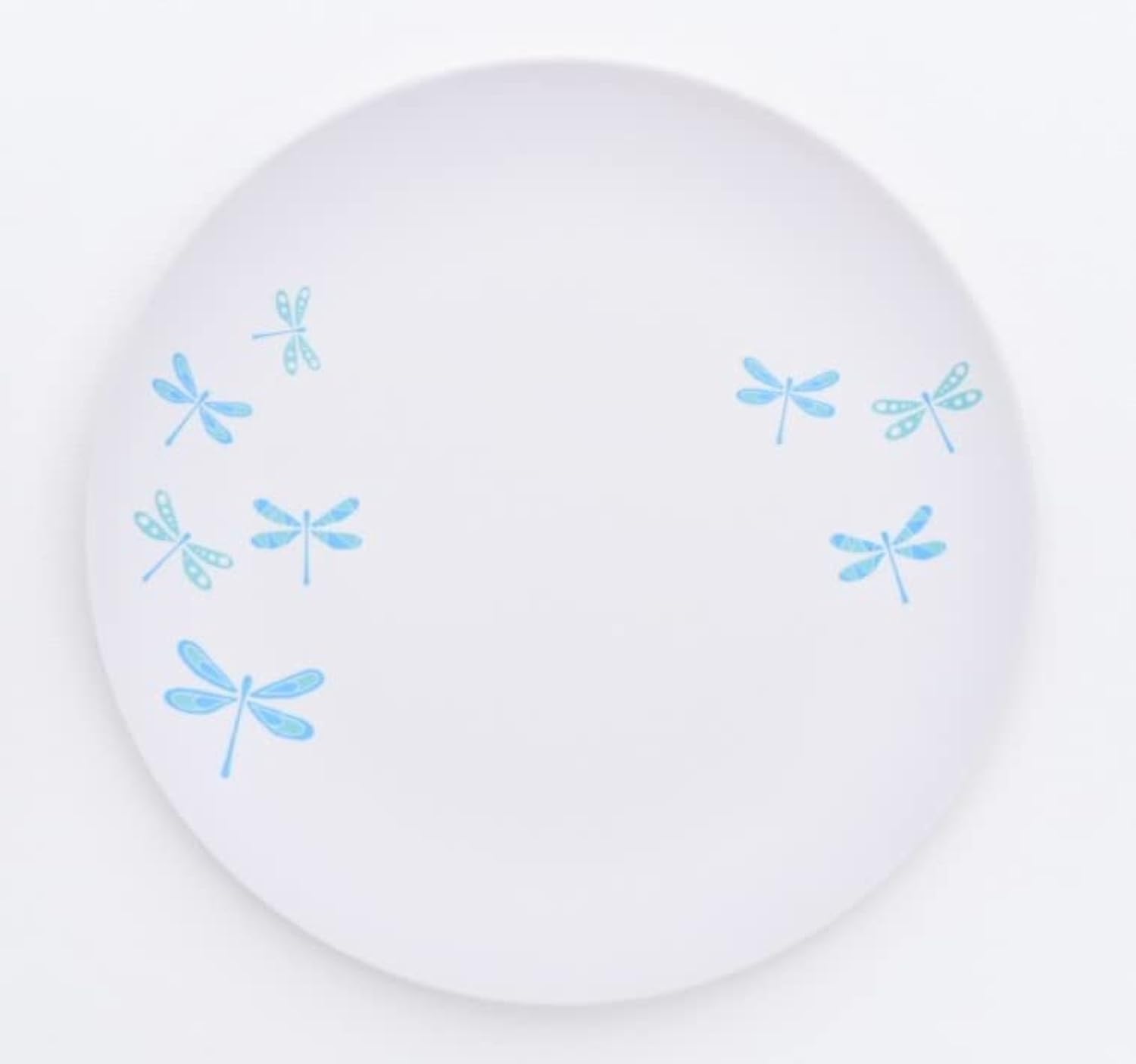 Eco-Friendly Bamboo Dinner Plate Set with Dragonfly Design - 6 Pack 10 Inch Reusable Plates for Indoor & Outdoor Dining, Picnics, Parties & Daily Use