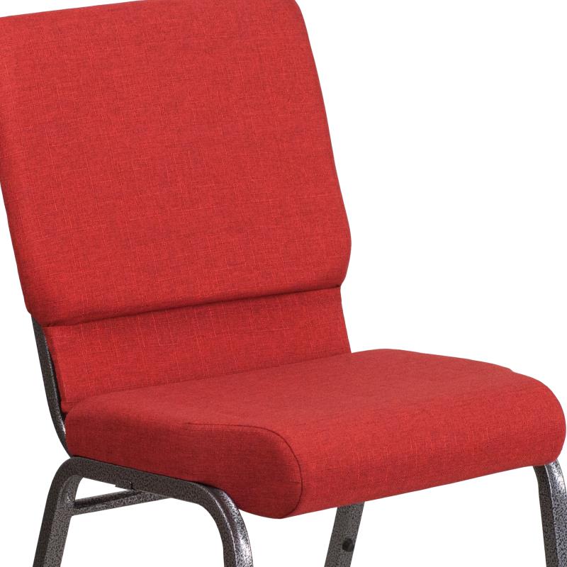 FLASH HERCULES Series 18.5''W Stackable Church Chair - Caramel Fabric & Copper Vein Frame - Perfect for Churches, Events, and Banquets