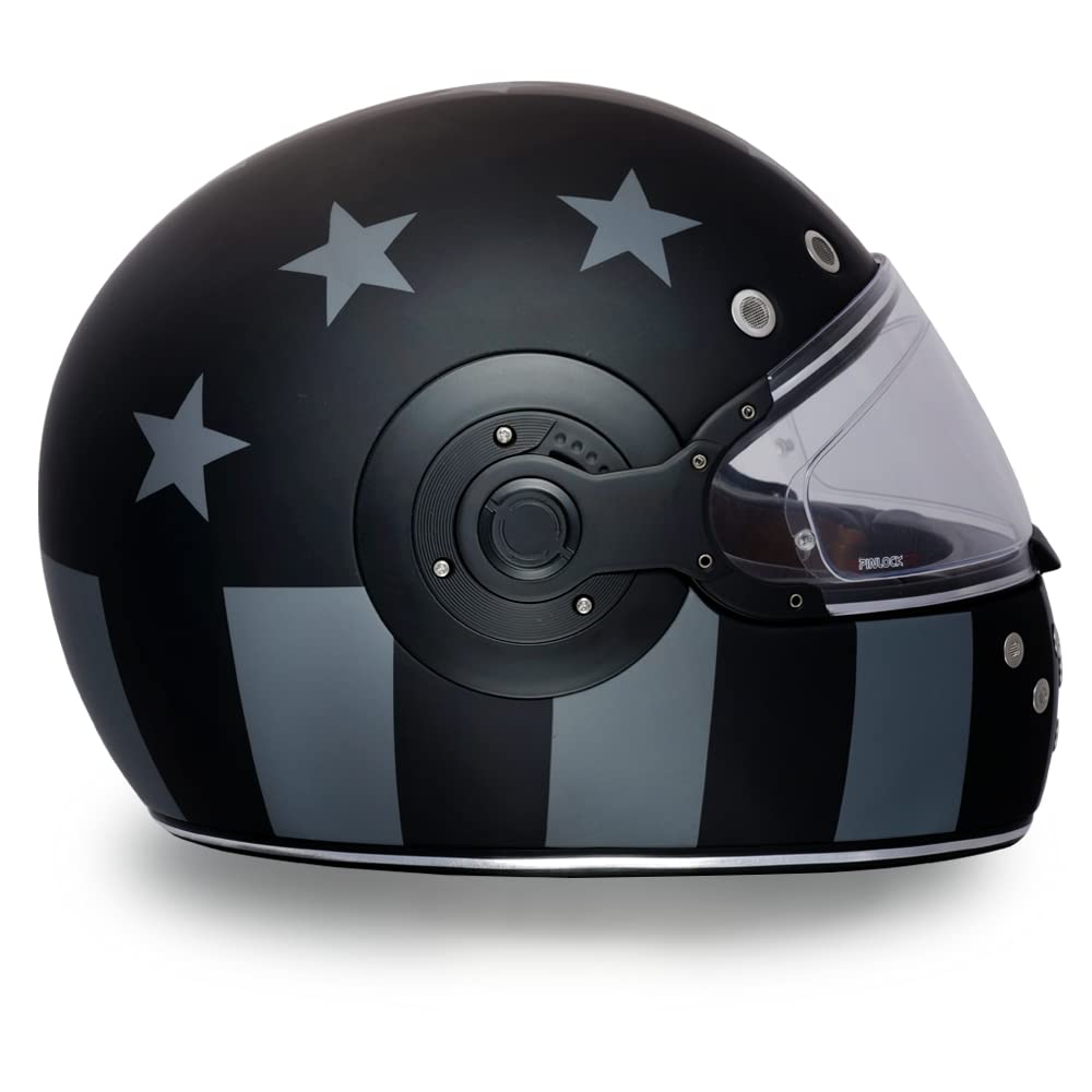 Vintage DOT Motorcycle Helmet - Retro Full Face for Cruisers & Scooters - Safe Riding Gear