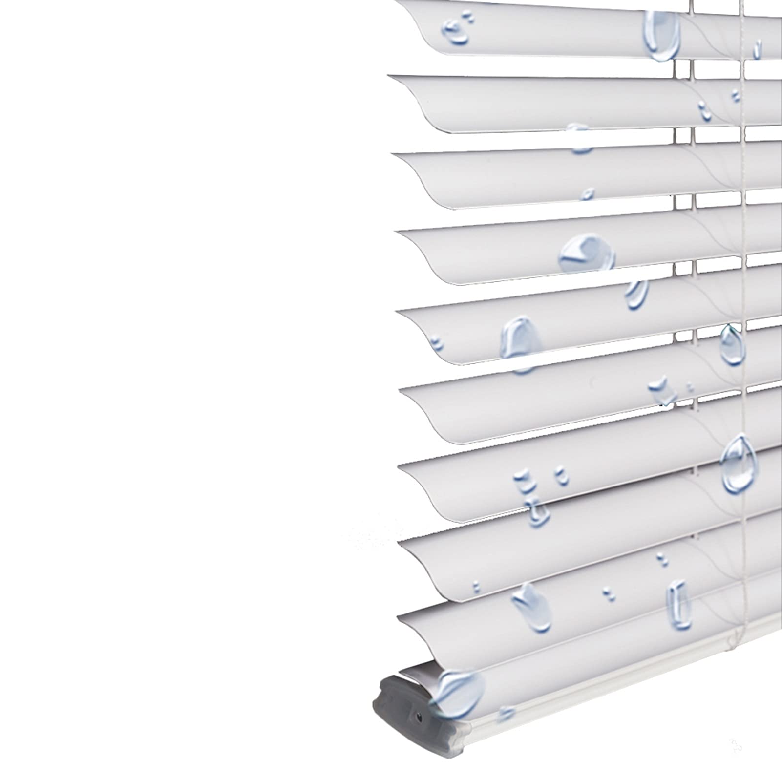 White Waterproof PVC Venetian Blinds - Mini Blackout Window Shades for Kitchen, Bathroom & Restaurant Decor - Easy Inside/Outside Mount (53x78.7 Inches) - Perfect for Privacy, Sun Protection & Modern Interior Design