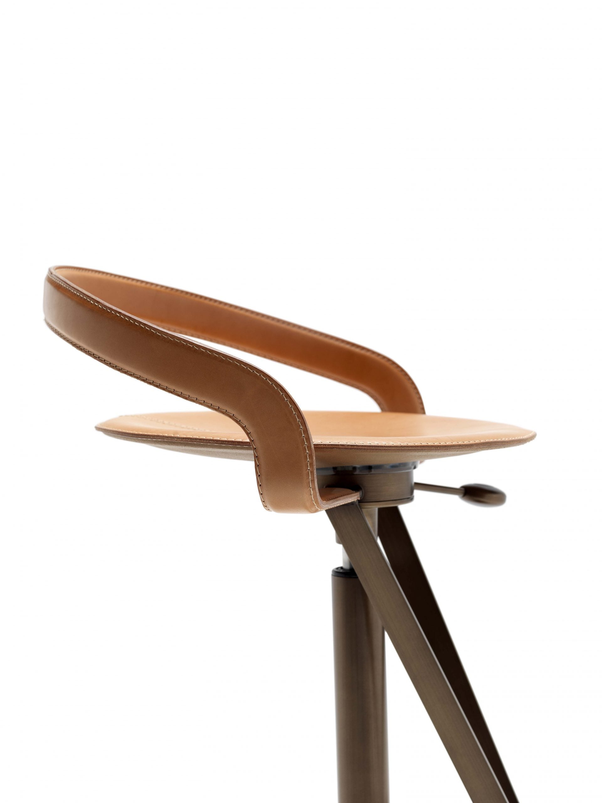 Fasem Cayman Bar BT Stool - Modern Adjustable Bar Stool with Backrest for Kitchen Island, Home Bar & Restaurant - Durable Metal Frame & Comfortable PU Seat