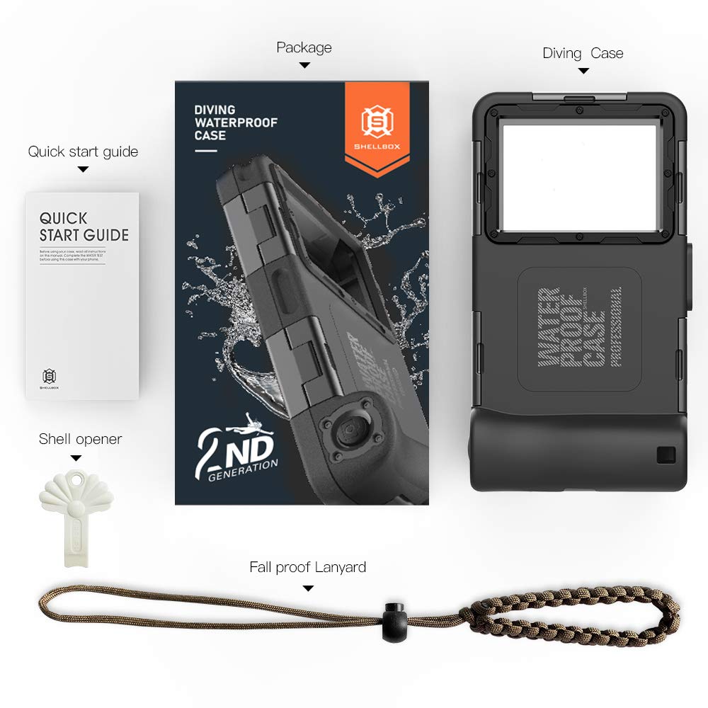 **Waterproof Underwater Phone Case for iPhone 15/14/13/12/11 Pro Max Mini XR/X/XS & Galaxy S24/S23/S22/S21 Ultra Plus – 15m/50ft Diving & Snorkeling Protection – HD Photo & Video Cover (SG Black) – Perfect for Beach, Pool & Water Sports**