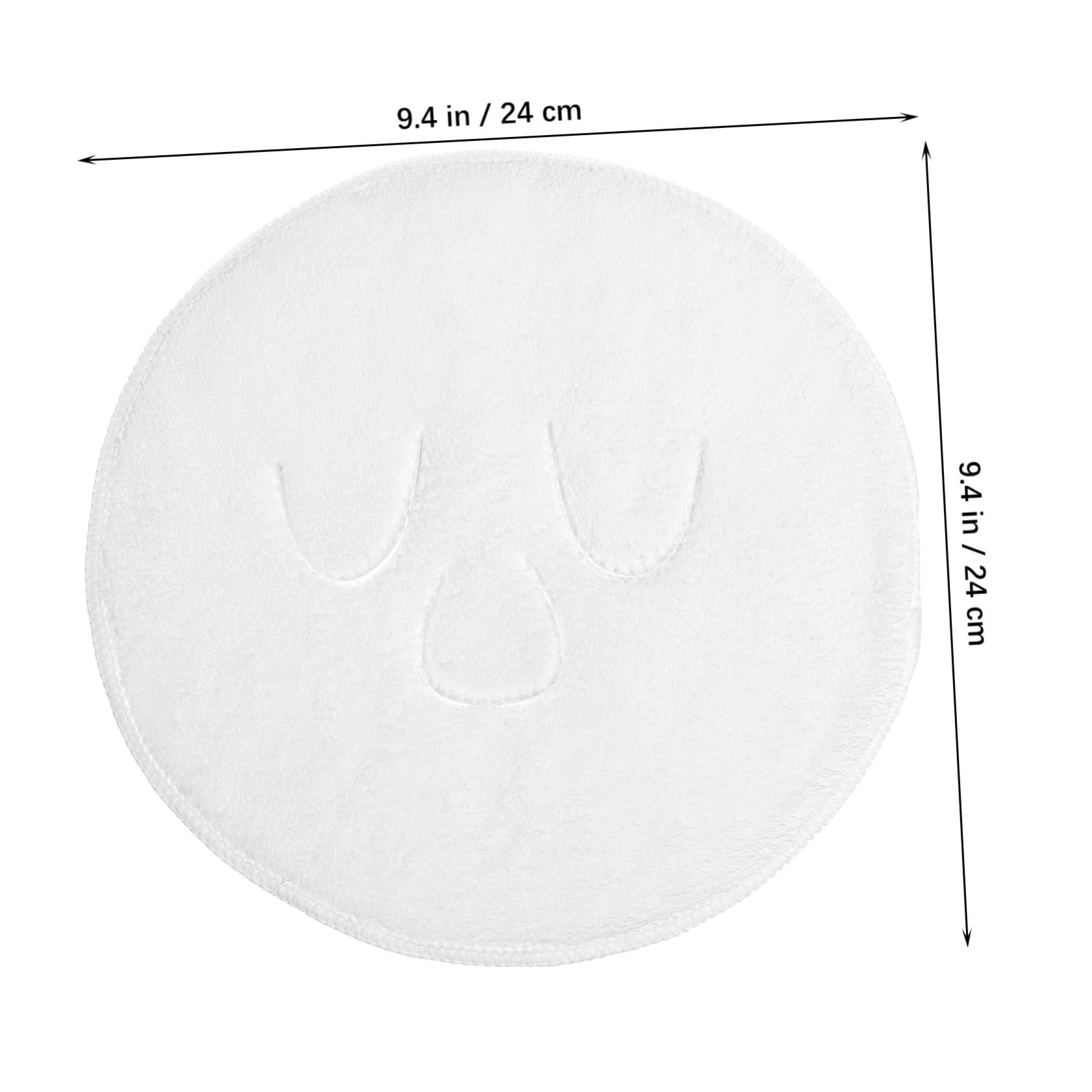 2Pcs Reusable Face Towel Masks - Soft White Facial Towel Set for Skincare & Hot Compress