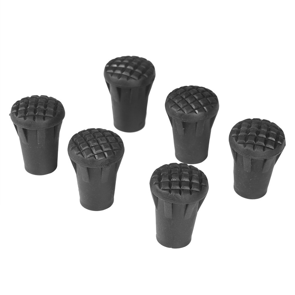 Premium Rubber Walking Cane Tips & Hiking Pole Replacement Accessories - Non-Slip Cane Tips for Outdoor Trekking, Hiking, Elderly Support & Mobility Aid - Durable Walking Stick End Covers for Safety & Stability