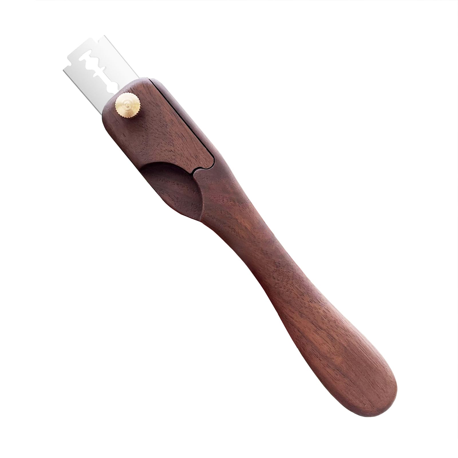 Premium Mini Bread Lame Decor - Handcrafted Wooden Dough Scoring Tool for Sourdough Bread Patterns - Black Walnut Bread Slashing Knife (Blade Not Included) - Perfect for Artisan Baking & Homemade Bread Making