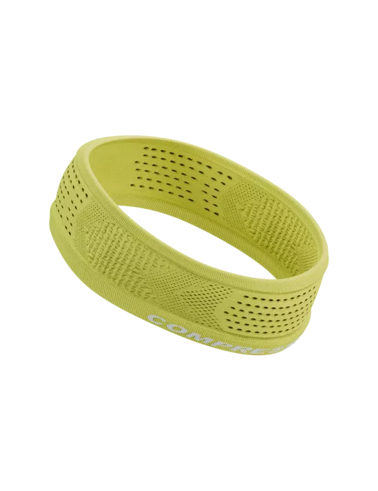 Compressport Unisex Thin Headband On/Off - Sweat-Wicking Sports Headband for Running, Cycling & Workouts - Green Sheen