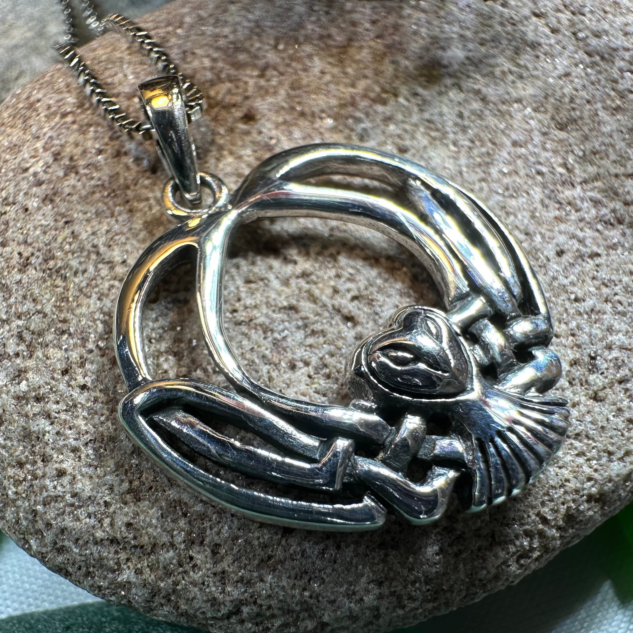 Celtic Owl Pendant Necklace - Handcrafted Sterling Silver Jewelry for Women - Perfect for Gifts, Boho Fashion & Spiritual Protection