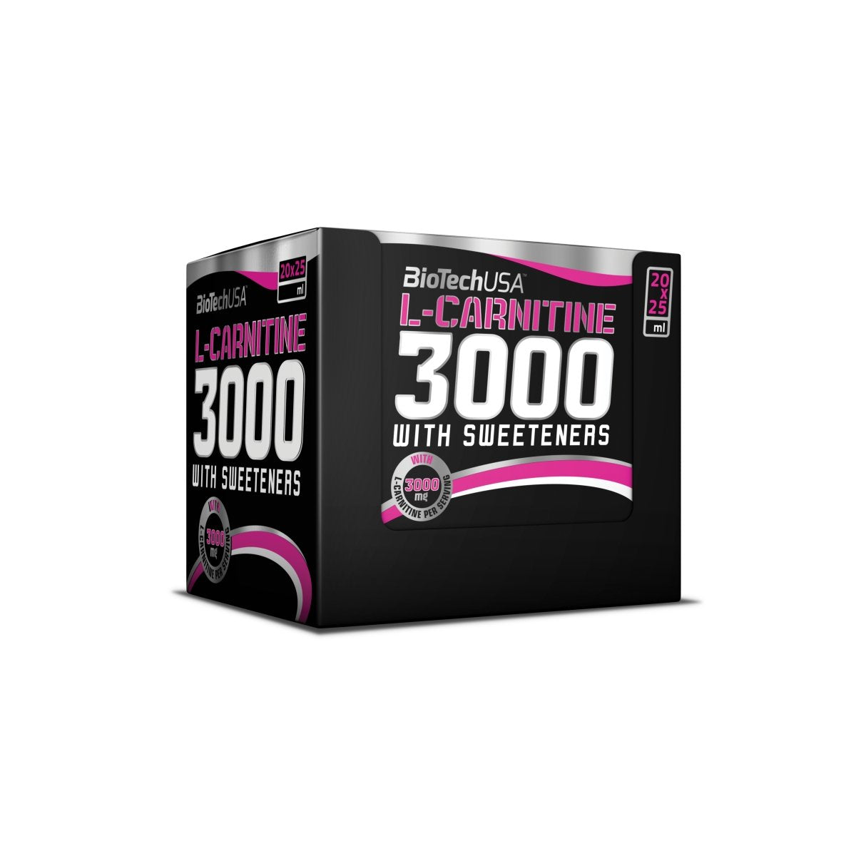 BioTechUSA L Carnitine 3000 Liquid Supplement - Lemon Flavor, 20 x 25ml Bottles for Energy Boost & Weight Management - Perfect for Workouts & Active Lifestyle