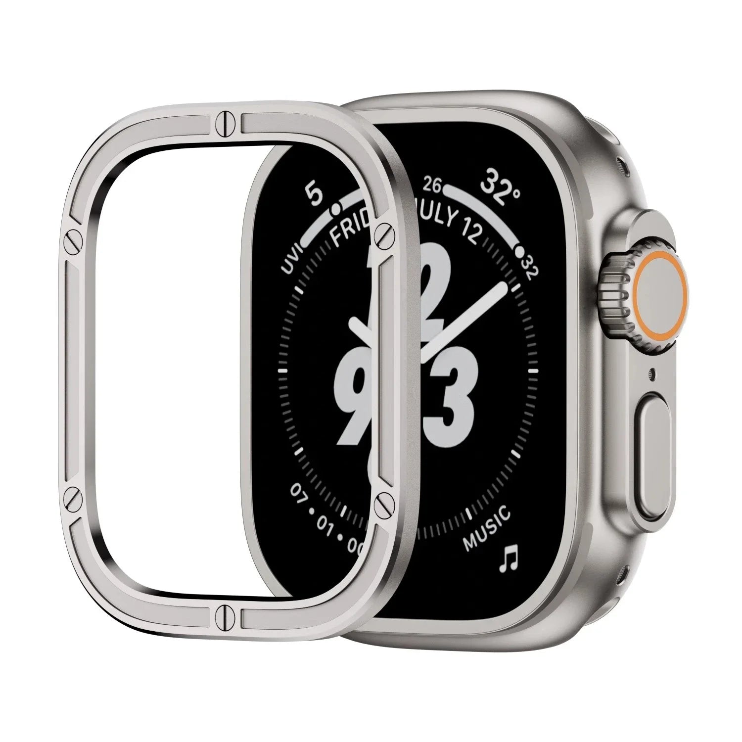 Premium 316L Stainless Steel Protection Ring for Ultra 49mm Smartwatch - Durable Scratch-Resistant Band for Workouts, Outdoor Activities & Daily Wear