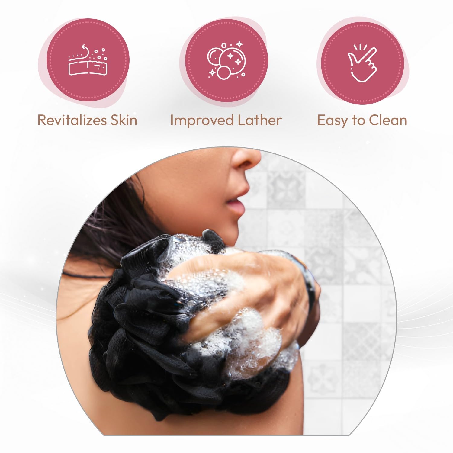 Exfoliating Gloves for Dead Skin Removal - Loofah Bath Gloves for Smooth & Even Skin | Breathable Viscose Fiber Exfoliator (2-Pack) | Ideal for Shower, Spa & Dry Brushing | Men & Women Body Scrub Gloves