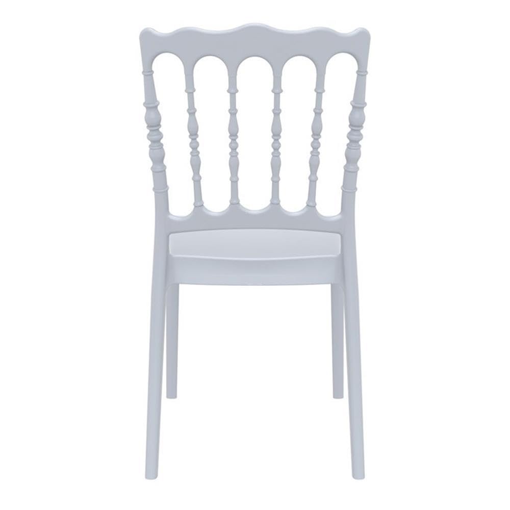 Premium Napoleon Patio Dining Chairs (Set of 2) - Weather-Resistant Silver Aluminum Outdoor Chairs for Garden, Poolside & Backyard Relaxation