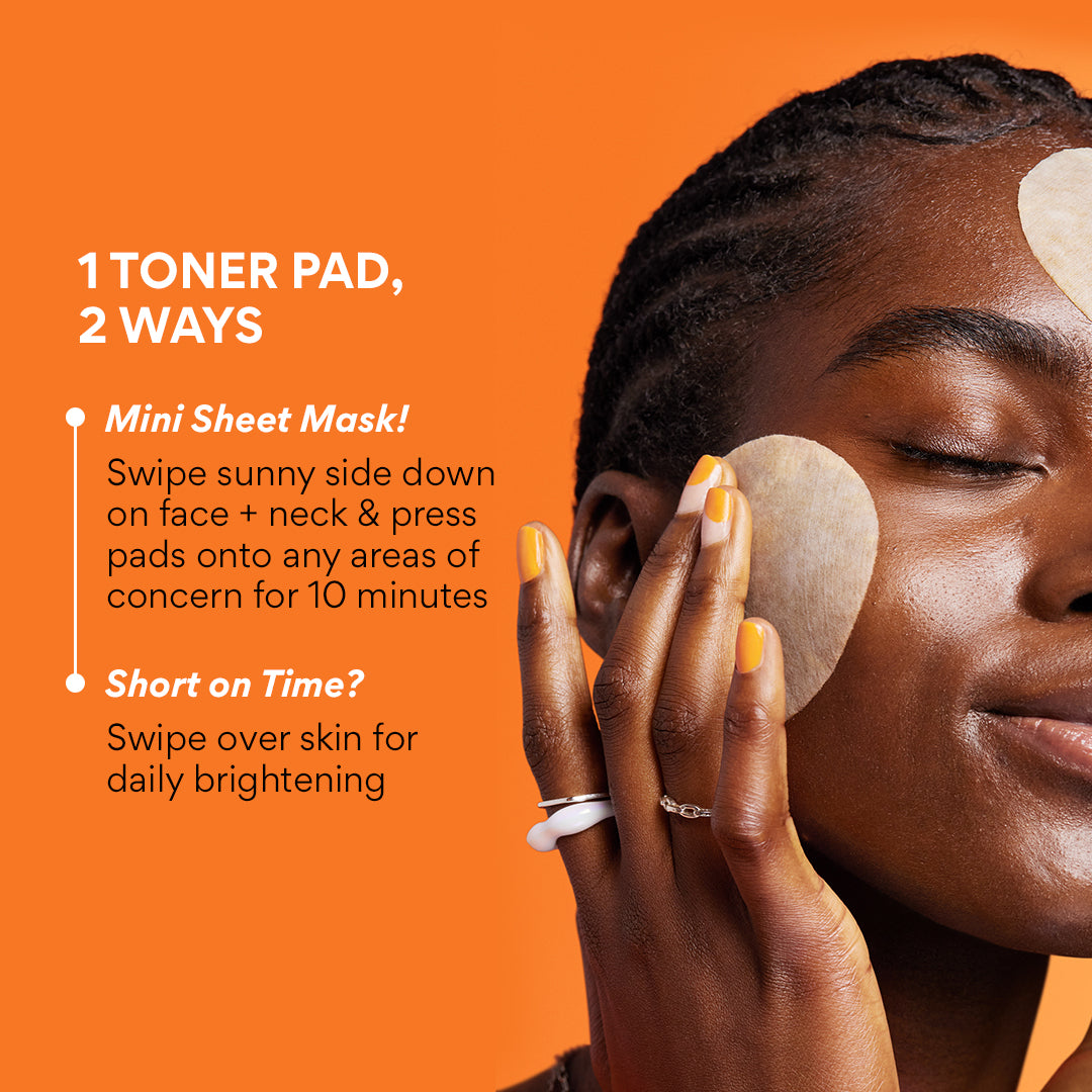 Brightening Green Tea Enzyme Vitamin C Toner Pads - Exfoliating & Hydrating Facial Treatment for Glowing Skin - Perfect for Morning & Night Skincare Routine