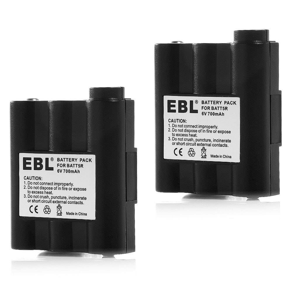 EBL 6V 700mAh Rechargeable Battery for Midland BATT5R Two-Way Radio - Long Lasting Power for Outdoor Adventures, Camping & Emergency Communication