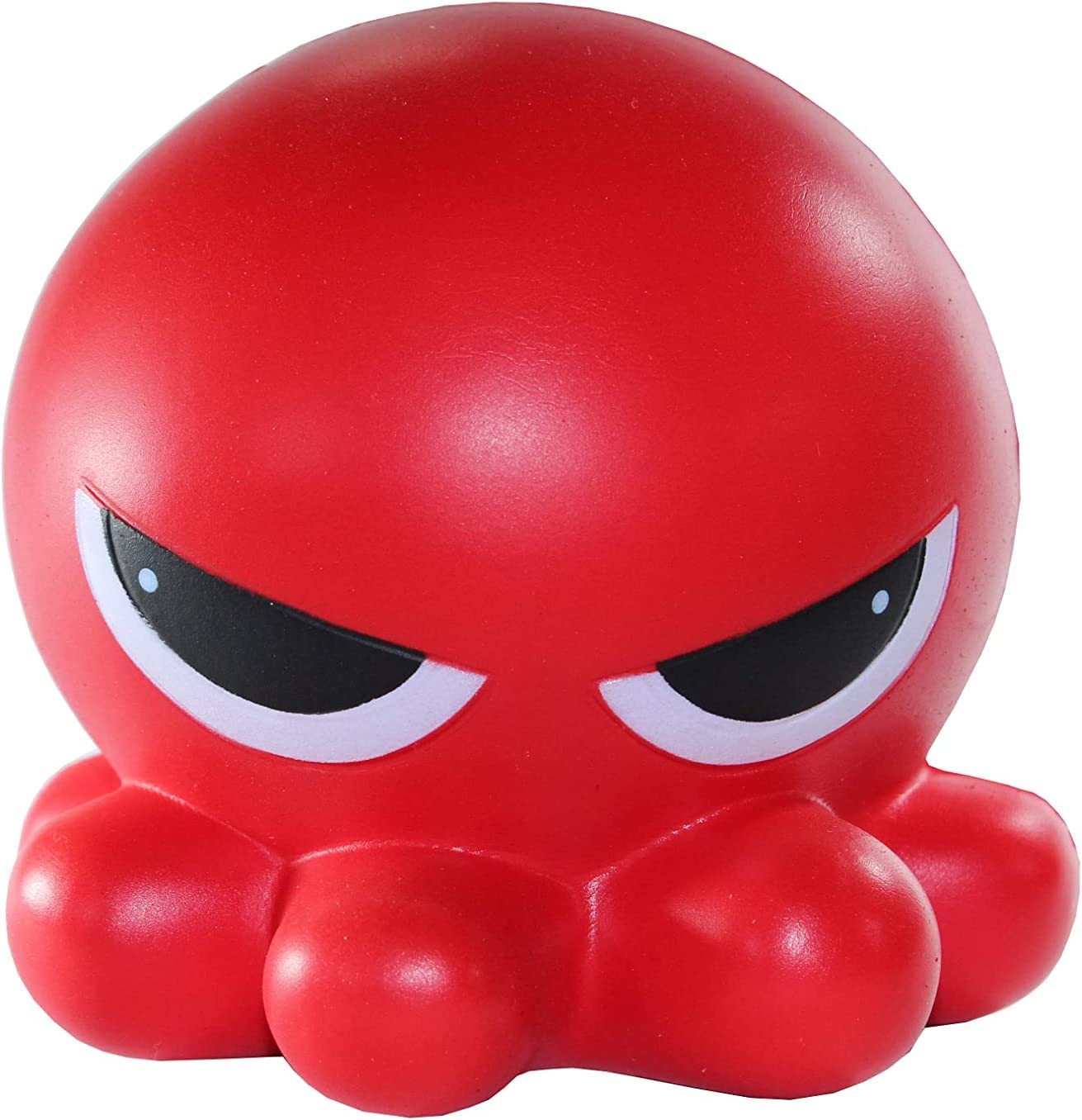 Squishy Grumpy Baby Octopus Stress Relief Toy - Super Soft Slow Rising Fidget Toy for Adults & Kids - 5 Inch Hand Exercise Squeeze Ball for Office Desk, Anxiety Relief & Sensory Play