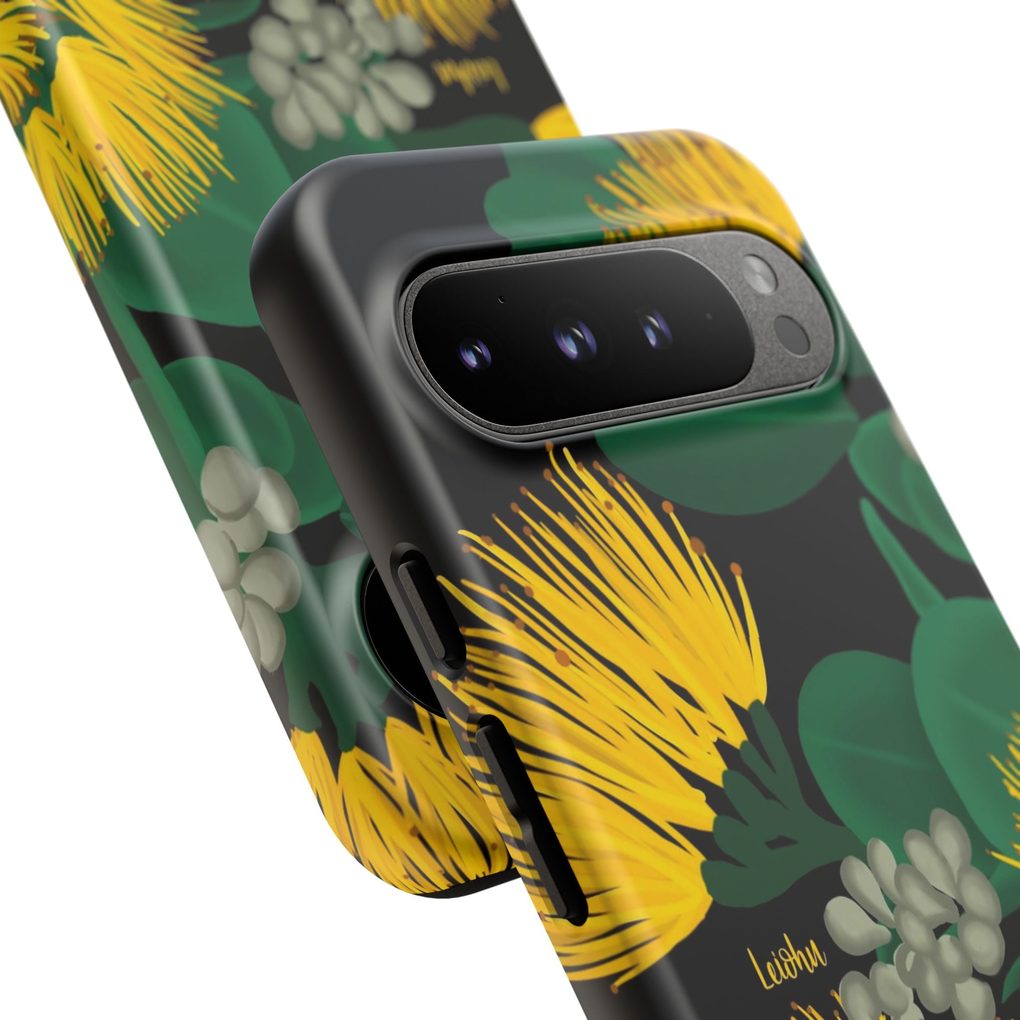 Ōhi'a Lehua Yellow Flower Hawaiian Lei - Perfect for Google Pixel Phone Photography & Hawaiian Themed Events