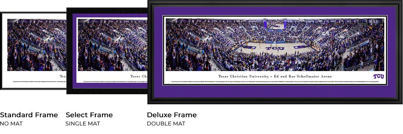 TCU Basketball Posters & Framed Wall Art - Blakeway Panoramas College Sports Decor for Dorm, Office & Game Room