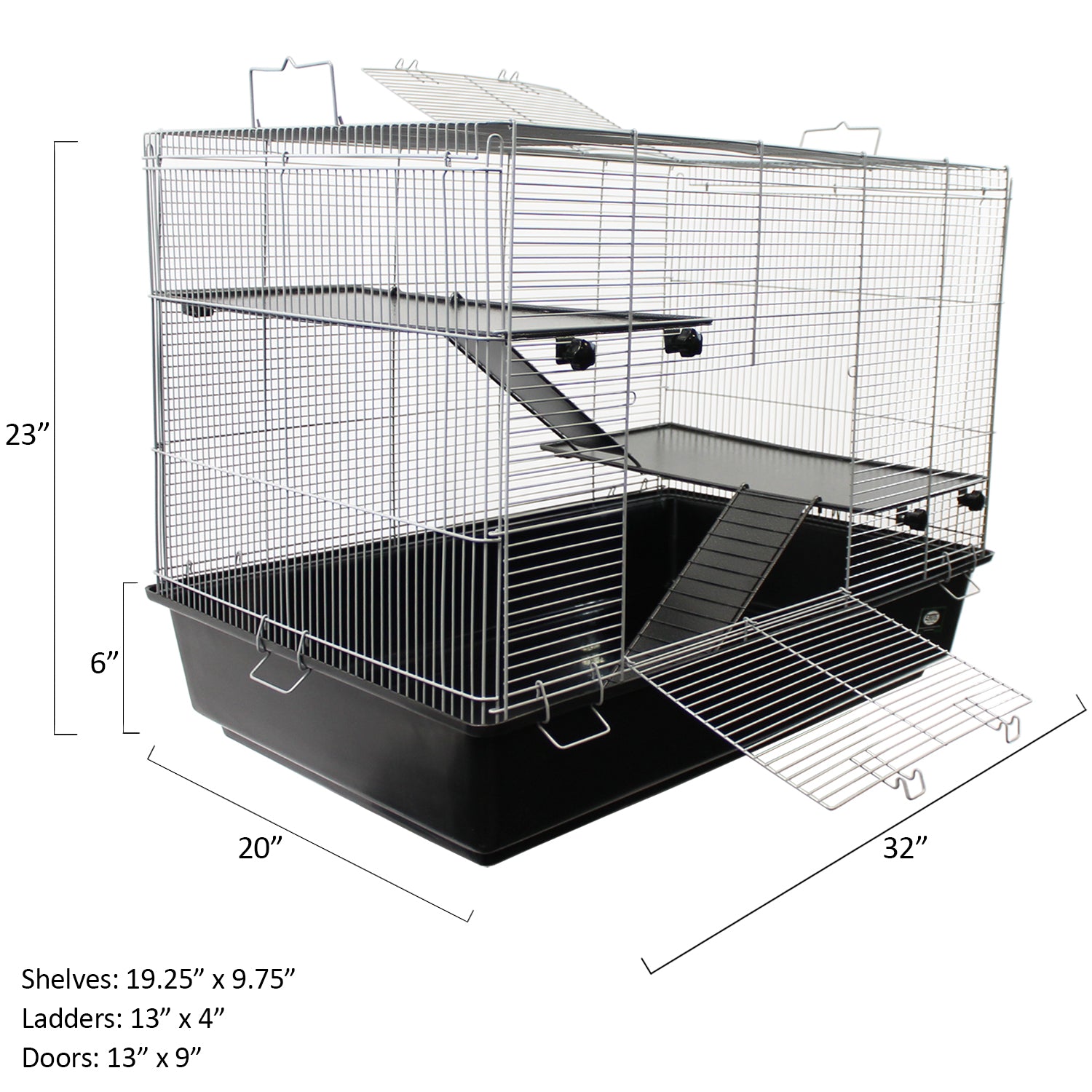 Premium Chinchilla Cage & Starter Kit - Spacious Metal Habitat with Accessories for Small Pets | Perfect for Home, Office, or Classroom Environments
