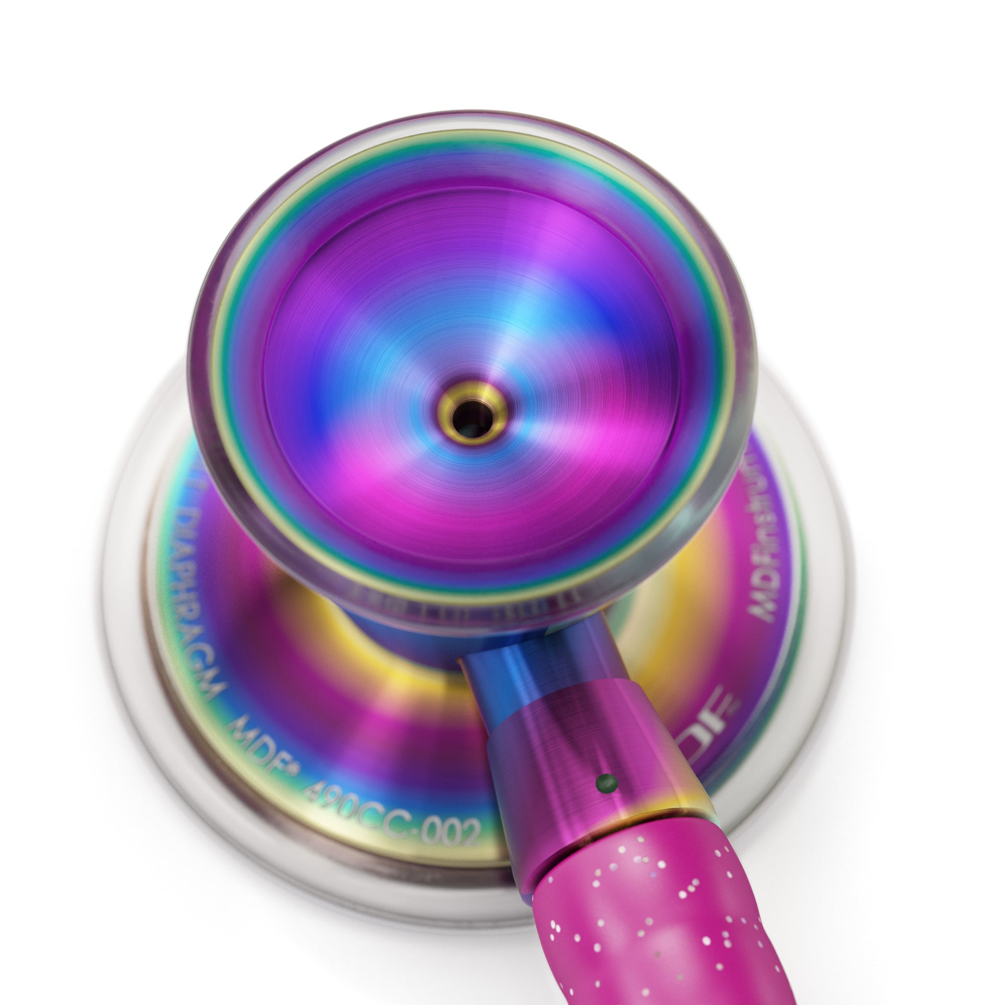 ProCardial® Titanium Cardiology Stethoscope - Bright Pink Glitter/Kaleidoscope Design - Premium Medical Stethoscope for Doctors, Nurses & Healthcare Professionals - Ideal for Pediatric, Cardiology & Clinical Use
