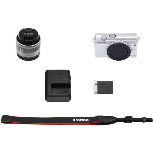 Canon EOS M200 Mirrorless Digital Camera with 15-45mm Lens (White) - Perfect for Vlogging, Travel Photography & Everyday Shooting