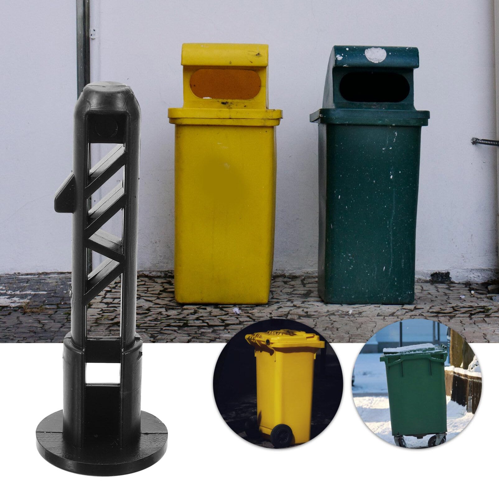 iplusmile 4Pcs Wheelie Bin Lid Hinge Pins - Heavy Duty Trash Can Lid Accessories, Replacement Connecting Pins for Outdoor Wheeled Garbage Bins - Perfect for Household & Commercial Use in Backyards, Parks, and Waste Management Areas