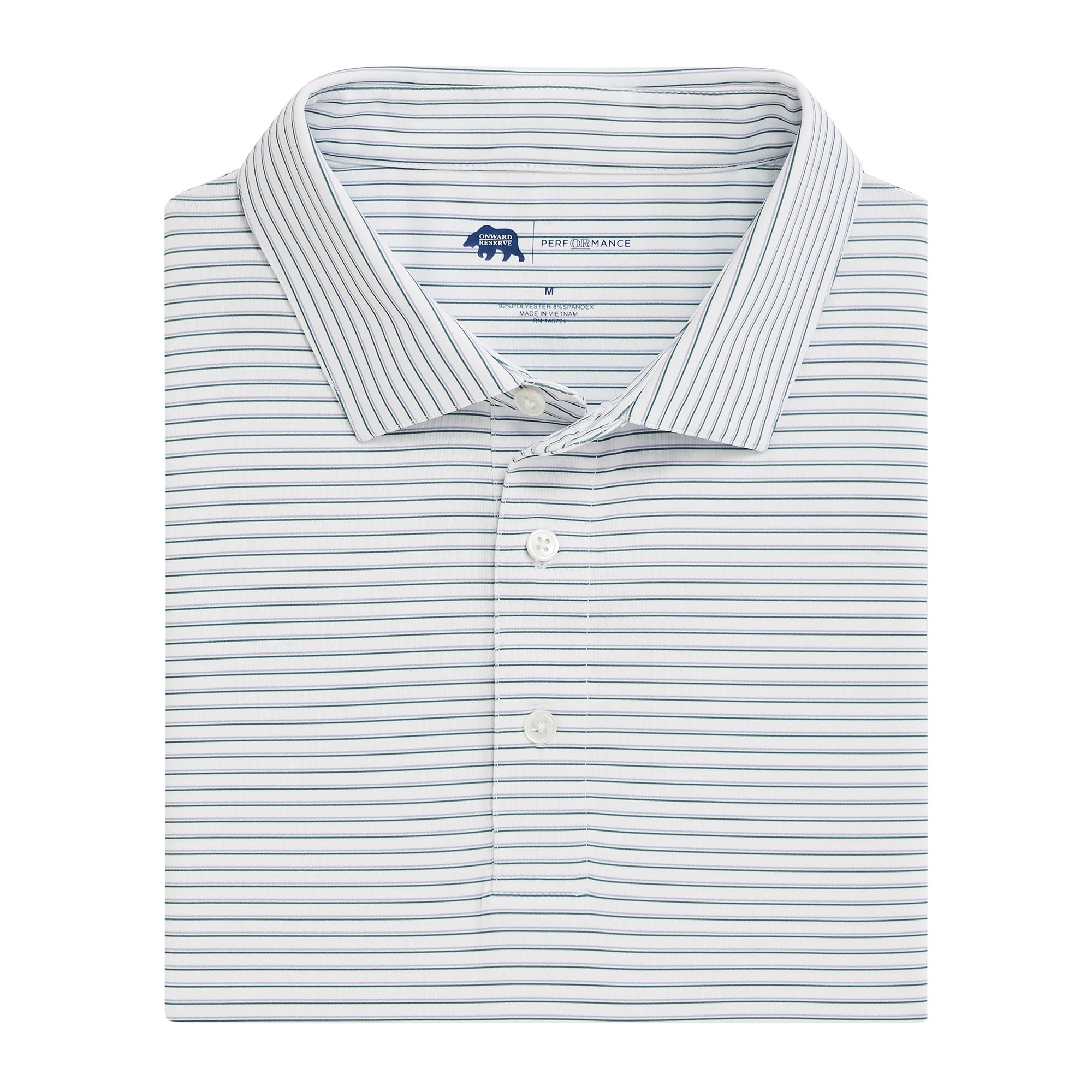 Scout Stripe Performance Polo Shirt for Men - Breathable & Moisture-Wicking Golf & Tennis Shirt in Cosmic Sky Blue - Perfect for Sports, Work & Casual Wear