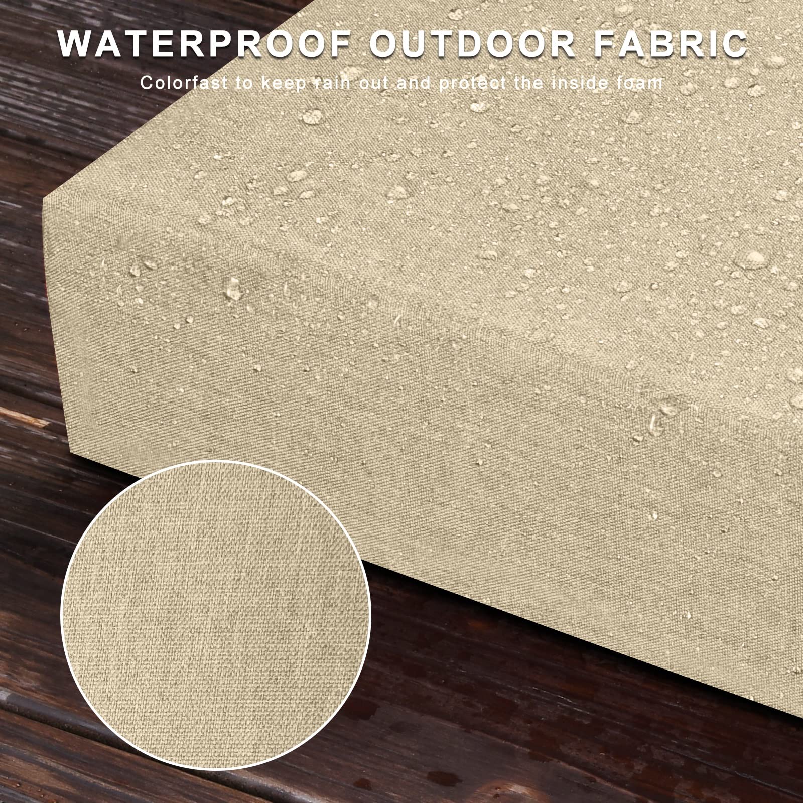 Premium Waterproof Outdoor Bench Cushion - Non-Slip Patio Furniture Cushion for Swing, Window Seat & Indoor Use - 17.7