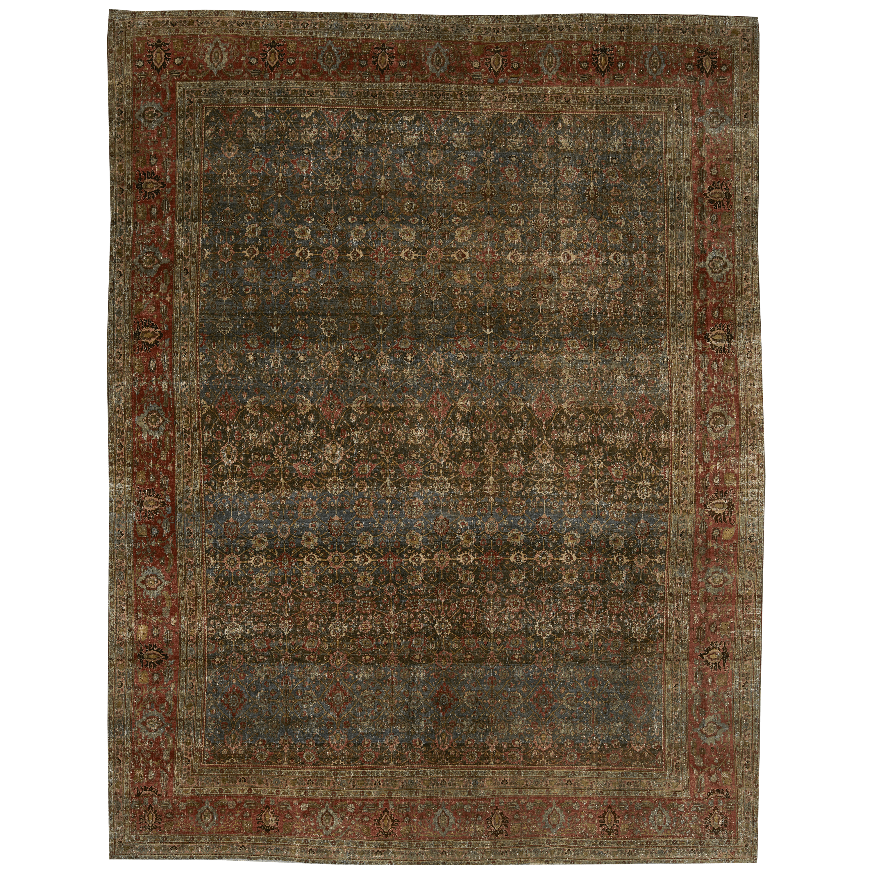 Vintage Bidjar Circa 1910 Persian Rug - Authentic Handmade Oriental Carpet for Living Room, Bedroom & Home Decor