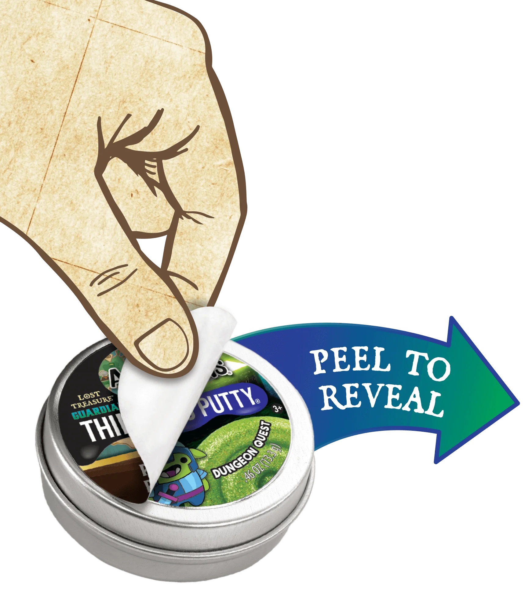 Crazy Aaron's Mini Thinking Putty - Lost Treasure Guardians | Stress Relief & Sensory Fidget Toy for Kids & Adults | Perfect for Anxiety Relief, Focus & Creativity