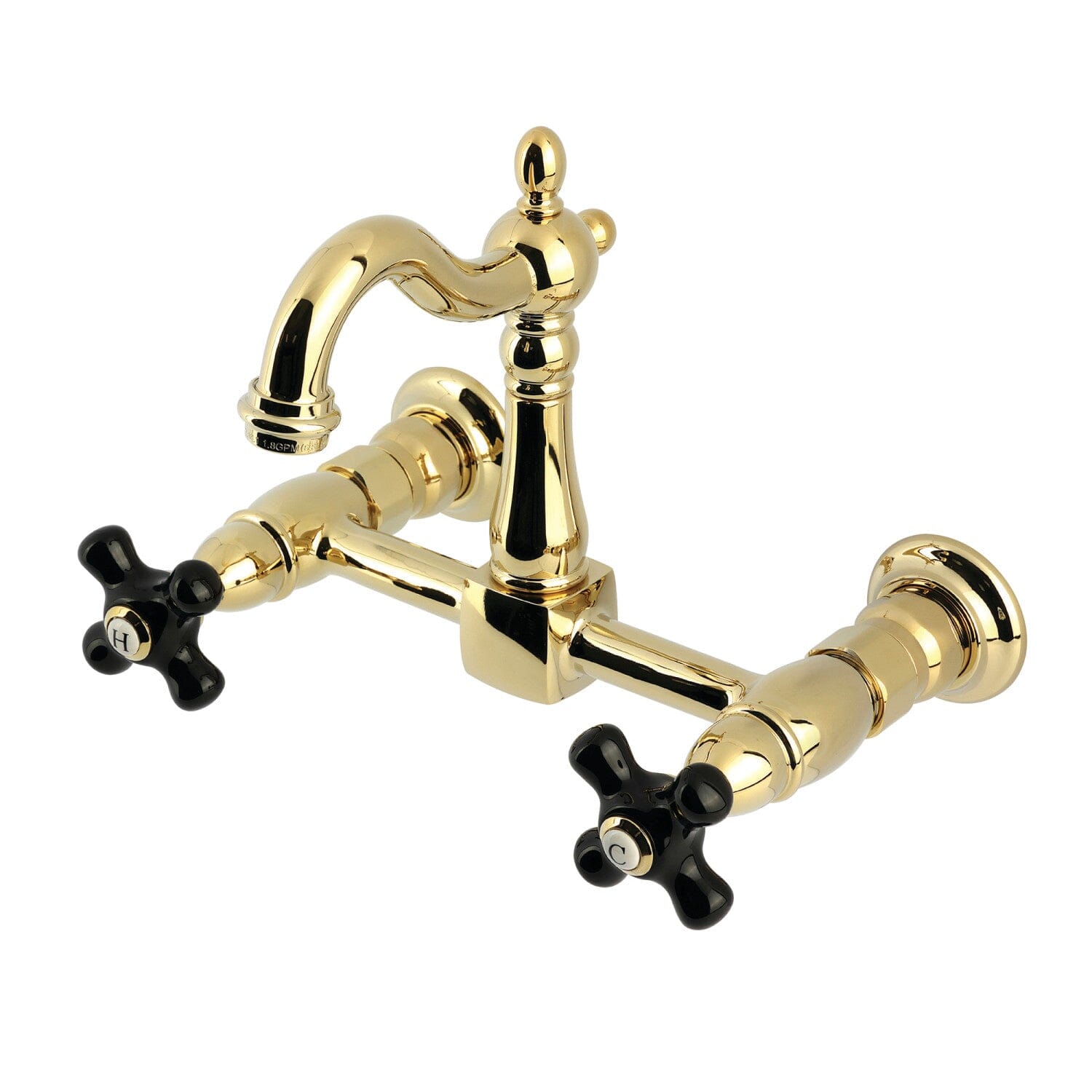 Duplex Two-Handle Wall Mount Kitchen Faucet - Durable 2-Hole Design for Modern Homes | Perfect for Small Kitchens & RV Use