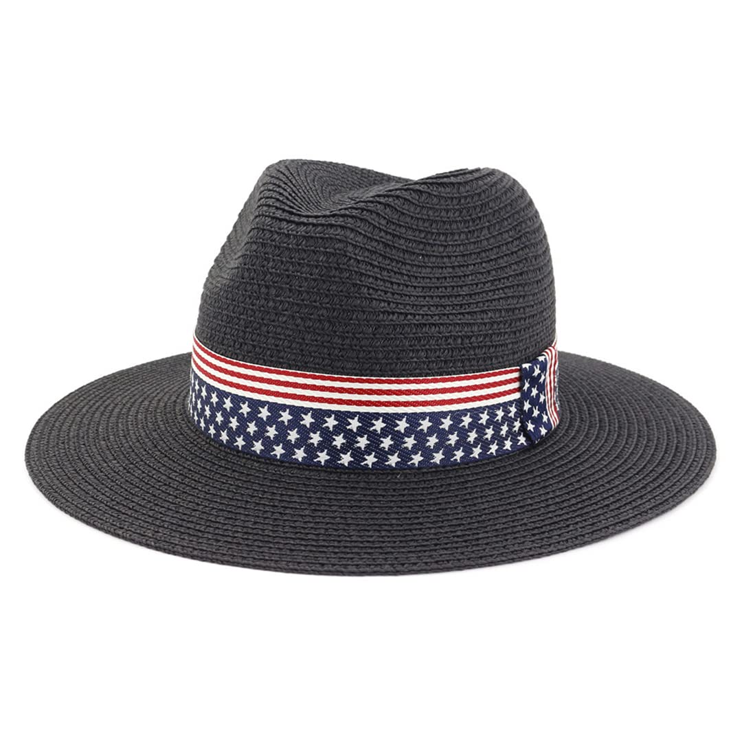 60Cm British Style Summer Straw Panama Hat for Women - Casual Holiday Jazz Beach Sun Hat with Wide Brim for UV Protection | Perfect for Beach Outings, Garden Parties & Vacation Travel