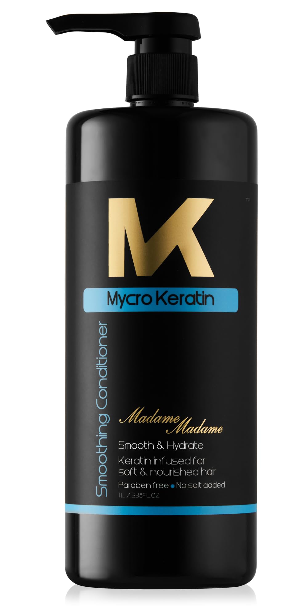 Mycro Keratin Deep Moisturizing Conditioner for Thick Hair - Frizz Control & Hair Loss Prevention with Argan Oil & Vitamins (33.8 Fl Oz) - Salon Quality Treatment for Dry, Damaged & Curly Hair