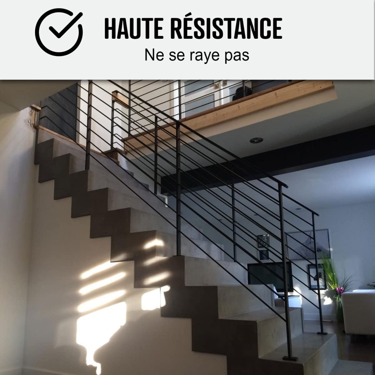 Polished Concrete Stair Kit - Complete Set for 2 m² (2 Layers) - Gray Black Aronia - ARCANE INDUSTRIES | DIY Home Renovation & Modern Staircase Upgrade