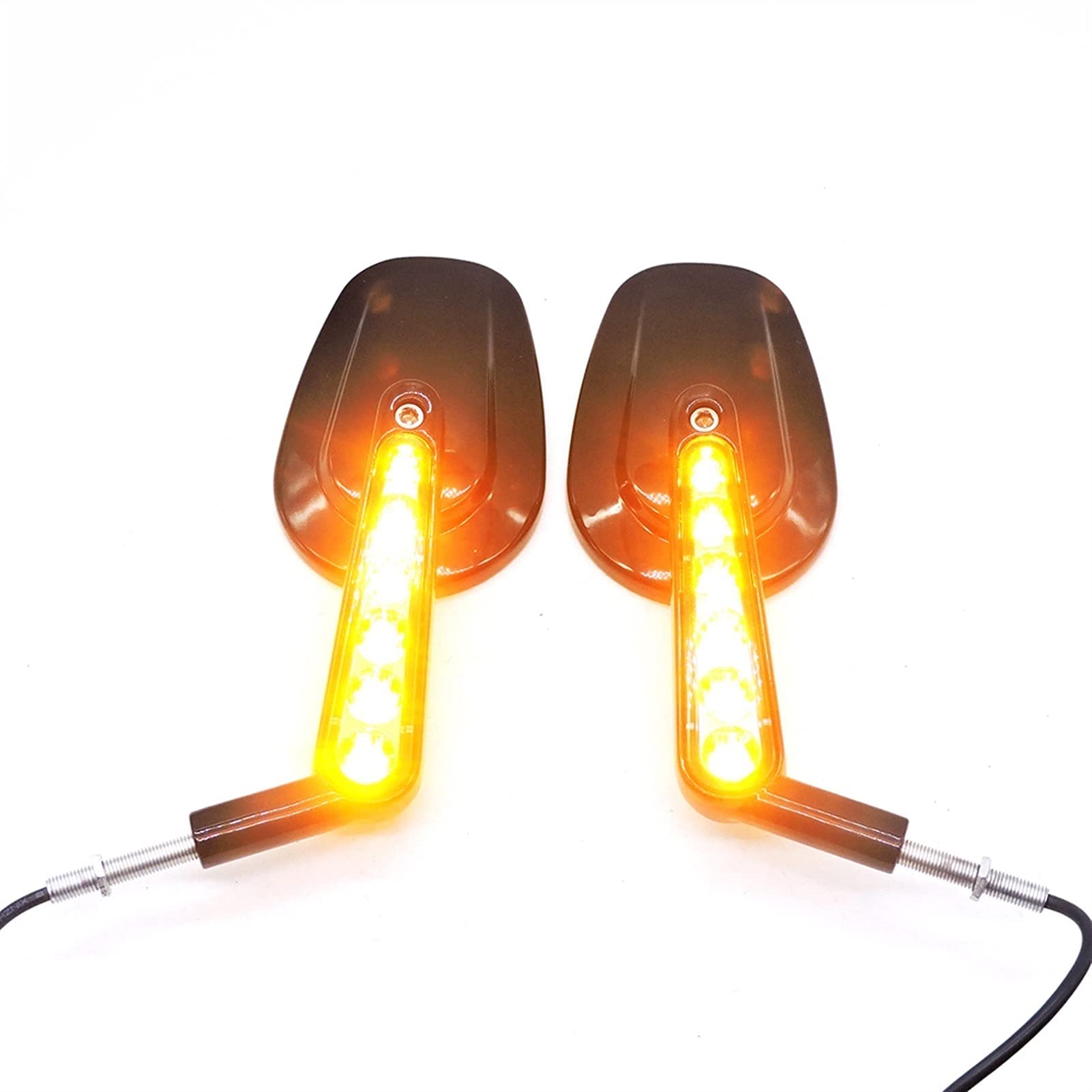Harley V-Rod VRSCF 2009-2017 Motorcycle Mirrors with LED Turn Signals - Black Rear View Mirrors for Enhanced Safety & Style - Perfect for Night Riding & Urban Commuting