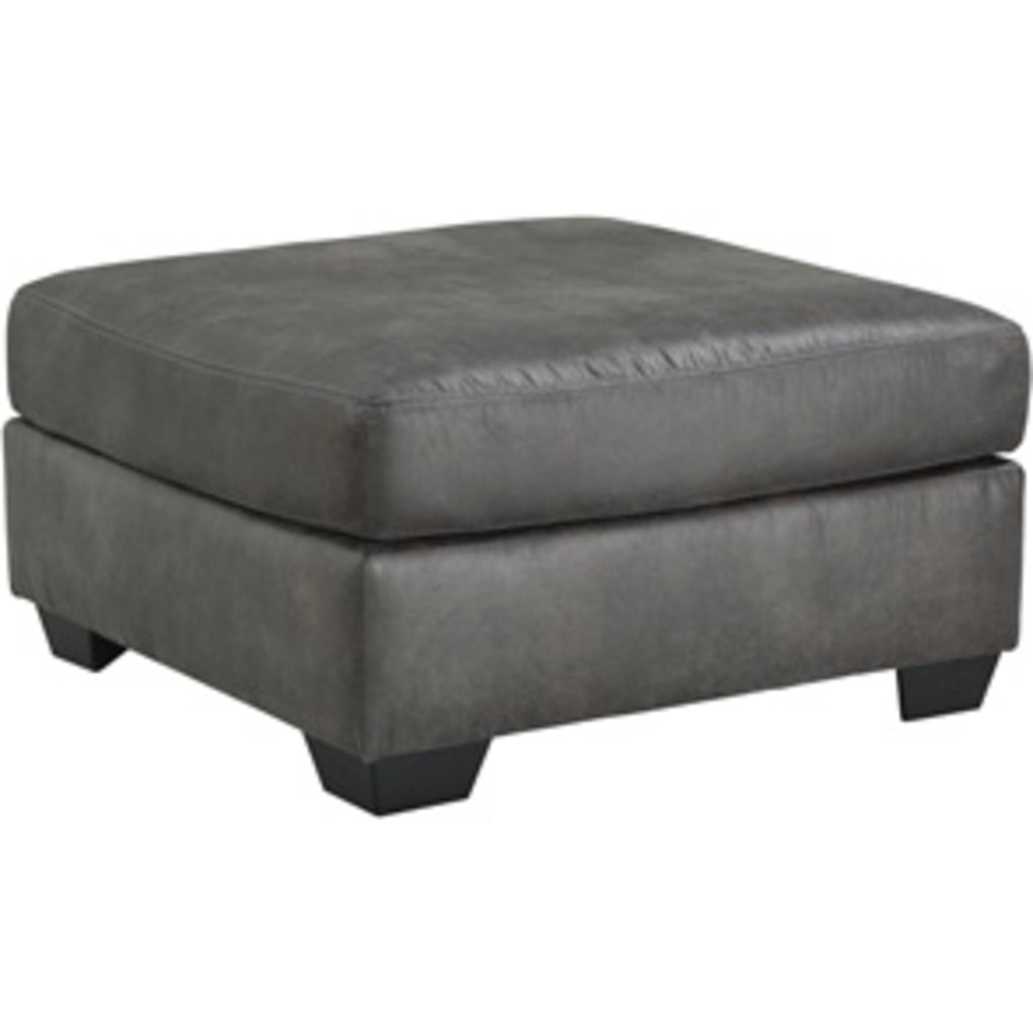 Bladen Oversized Accent Ottoman - Large Square Footstool with Storage, Slate Gray Upholstered Pouf for Living Room, Bedroom & Dorm Decor