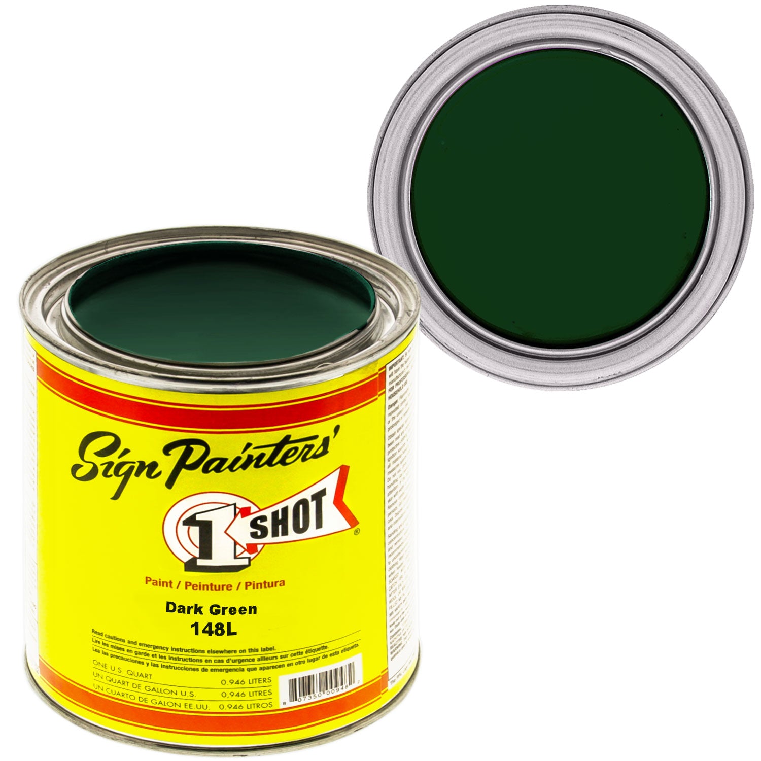 Premium Dark Green Pinstriping & Lettering Enamel Paint - 1 Quart (32oz) for Automotive, Motorcycle & DIY Crafts - High Gloss Finish for Professional Results