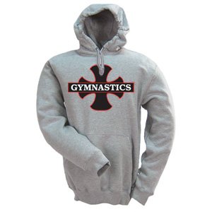 Iron Cross Gymnastics Sweatshirt for Men & Women - Black/Red Athletic Pullover Hoodie - Gym Workout, Streetwear Fashion, Casual Comfort Wear
